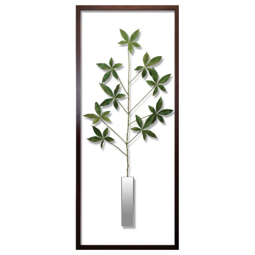 リーフアートフレーム F Style グラブラ グラブラ パキラ Frame 造花 フォトフレーム Pachira 美工社 インテリア小物 置物 額付きインテリア Glabra 42 5x101 5x3cm 取寄品 シネマコレクション
