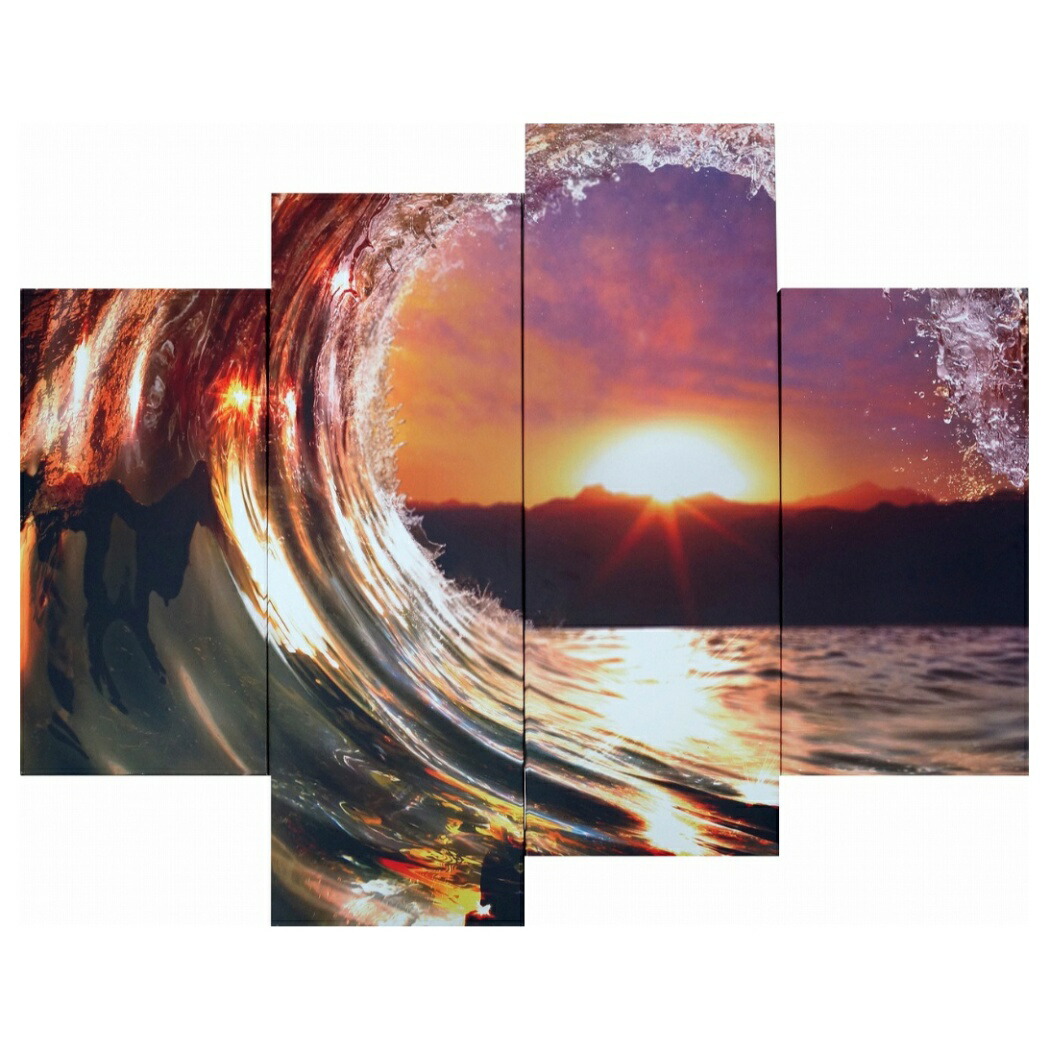 キャンバスアート 写真 アート Bello Canvas Art Beautiful ocean wave (4枚ｾｯﾄ) 美工社 IPT-61746 フレームレスインテリア通販 取寄品 シネマコレクション