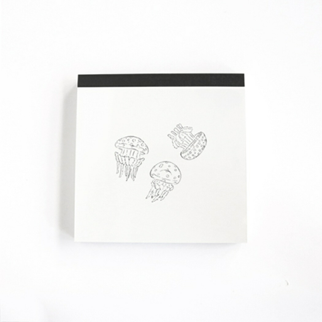 楽天市場 メモ帳 クラゲ スクエア メモ Animal Series アニマル グリーンフラッシュ 4柄100枚 プチギフト シンプルイラストグッズ メール便可 シネマコレクション キャラクターのシネマコレクション