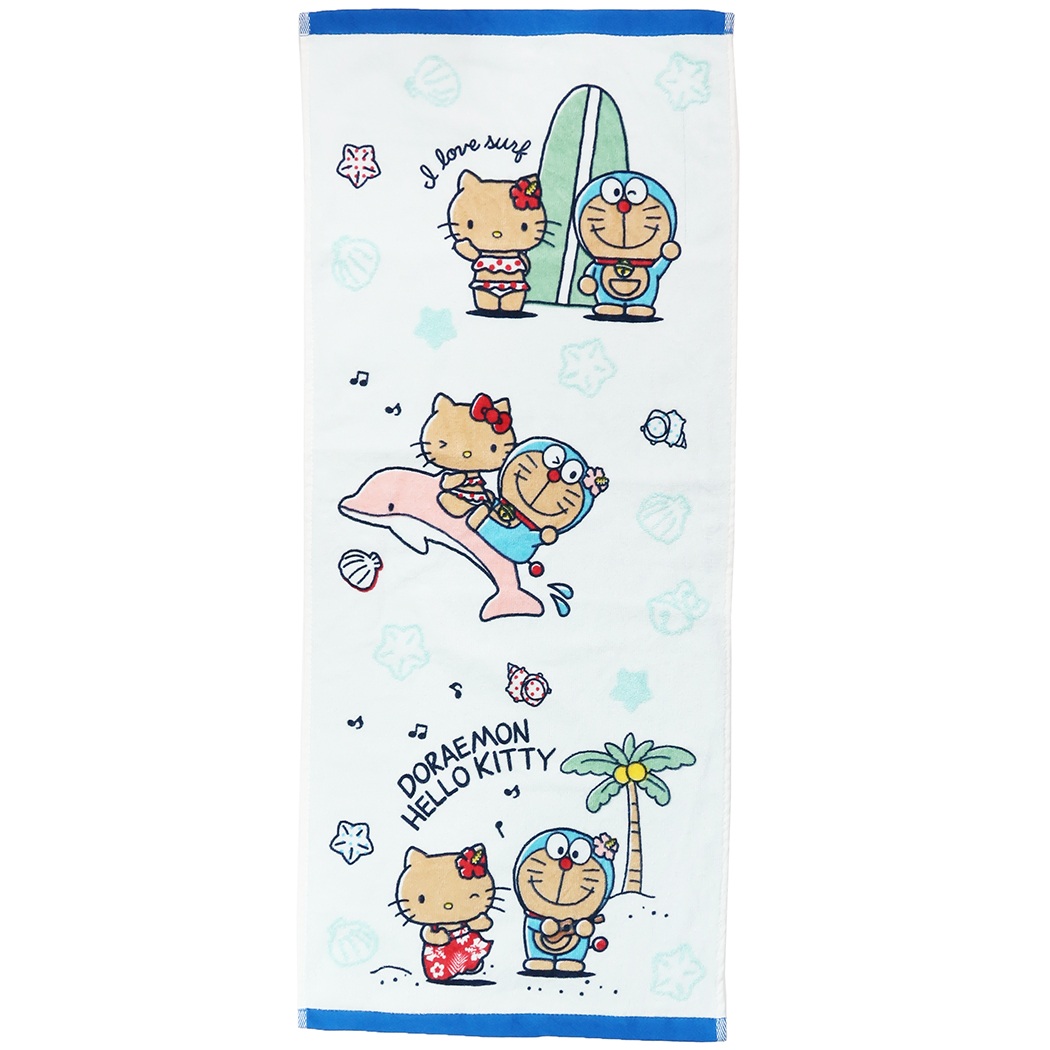 楽天市場 ドラえもん ハローキティ フェイスタオル インクジェット フェイスタオル ホットサマー サンリオ 丸眞 プレゼント キャラクターグッズ メール便可 シネマコレクション キャラクターのシネマコレクション