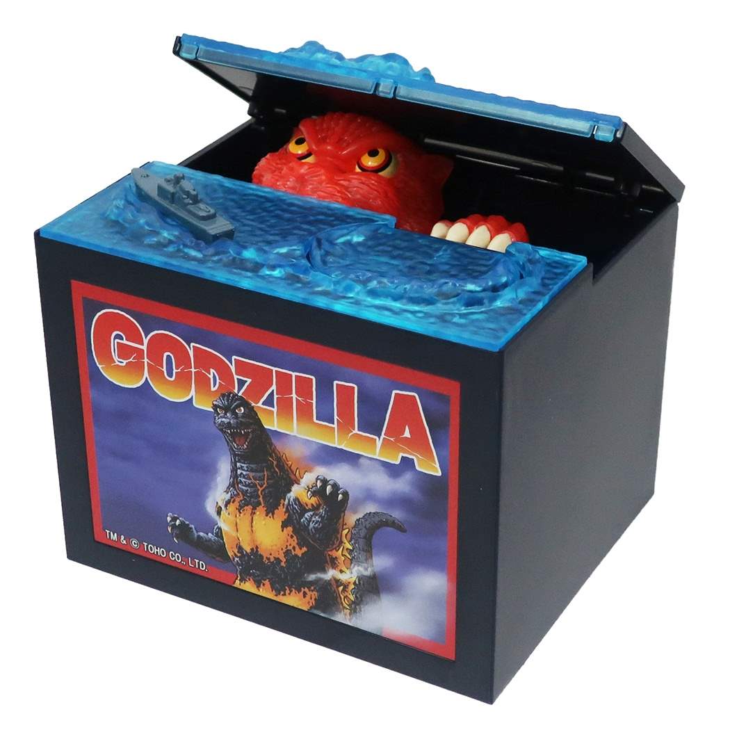 楽天市場 ゴジラ 電動 貯金箱 バーニング ゴジラ バンク Godzilla シャイン 限定版 プレゼント キャラクターグッズ シネマコレクション キャラクターのシネマコレクション
