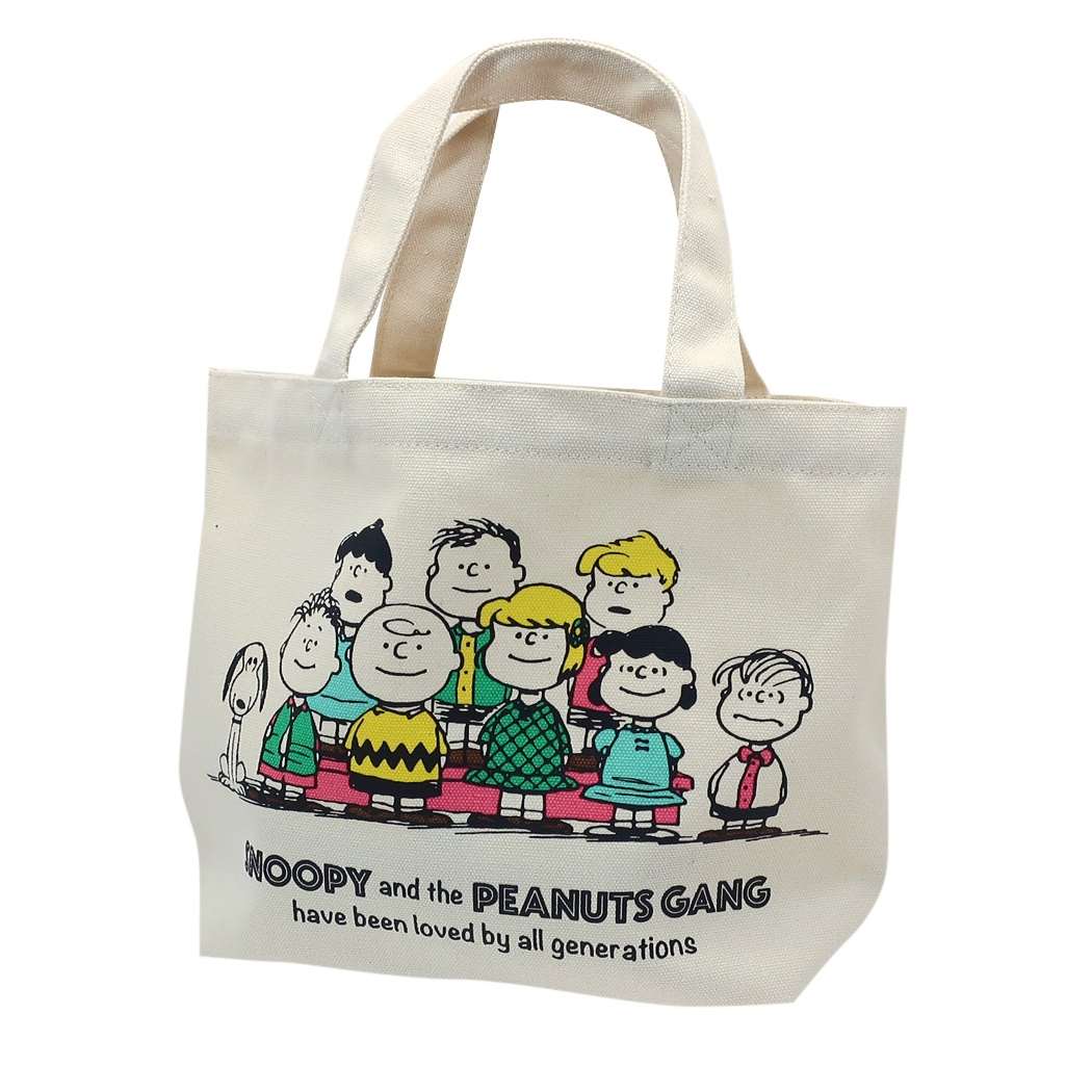 楽天市場 スヌーピー トートバッグ マチ付き コットンバッグ ピーナッツギャング 70th ピーナッツ スモールプラネット お弁当かばん サブバッグ キャラクターグッズ メール便可 シネマコレクション キャラクターのシネマコレクション