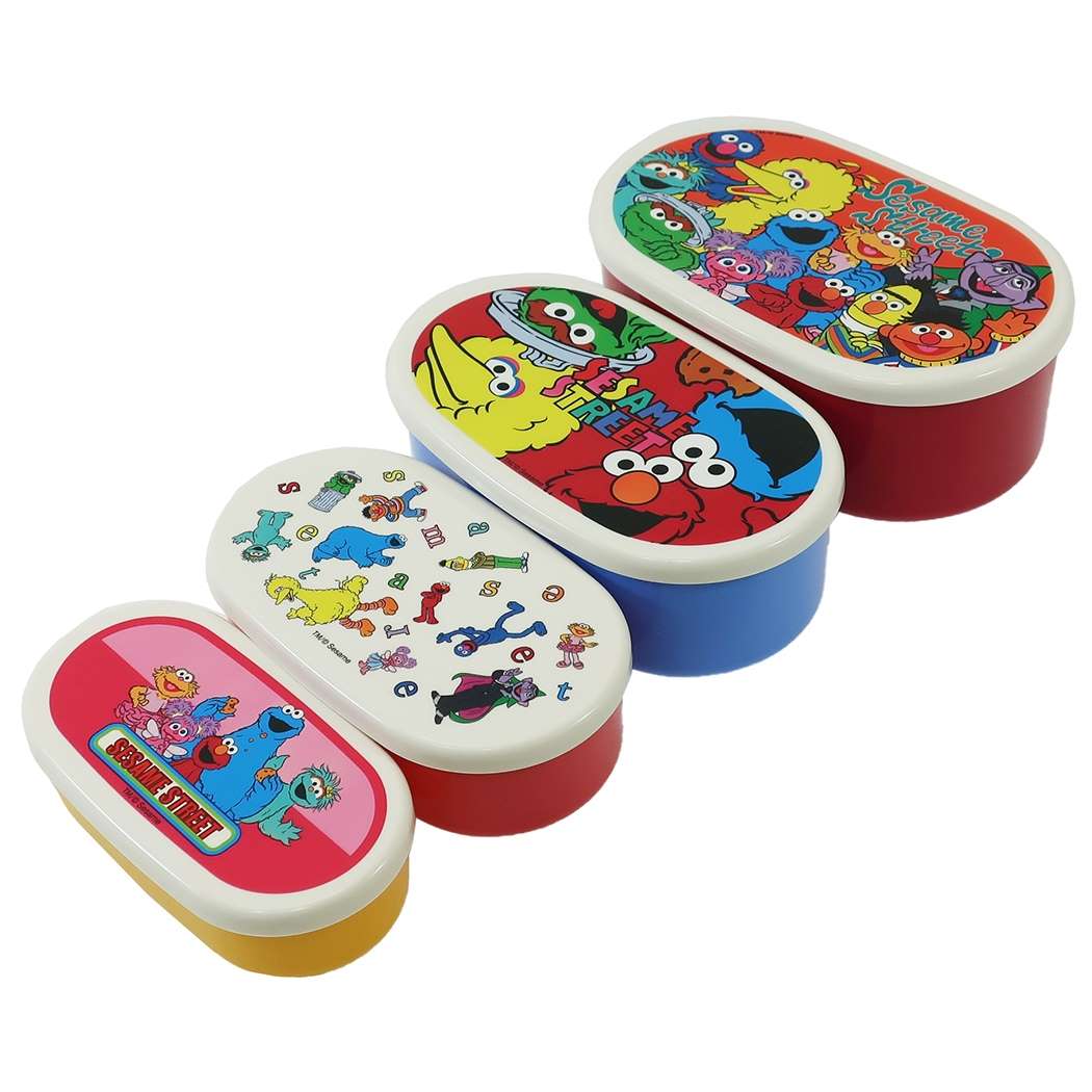 楽天市場 セサミストリート お弁当箱 4p ランチボックス なかまたち スモールプラネット 450ml 280ml 180ml 100ml 日本製 キャラクターグッズ シネマコレクション キャラクターのシネマコレクション