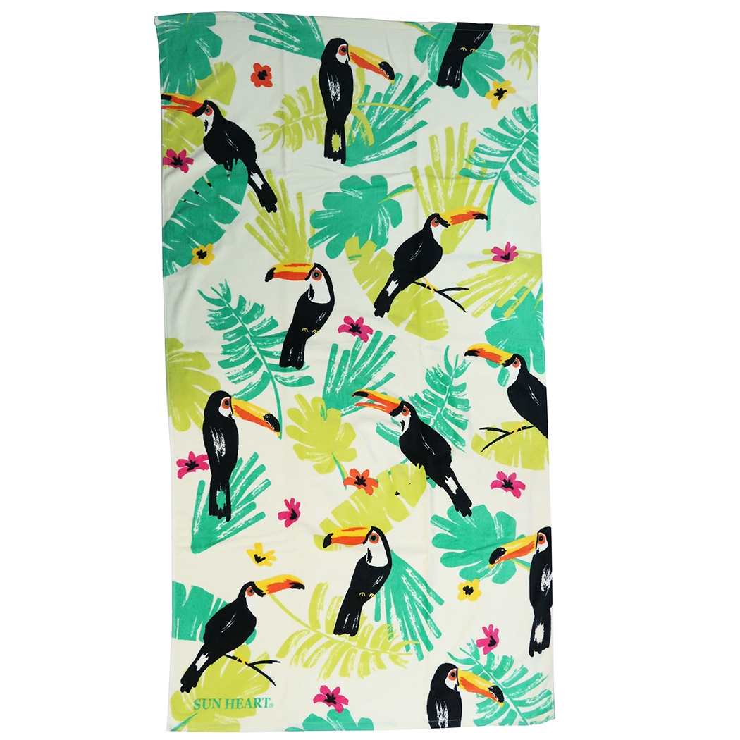 楽天市場 Jumbo ビーチタオル レジャー バスタオル ボタニカルバード 丸眞 サマーレジャー用品 海プール 雑貨 グッズ シネマコレクション キャラクターのシネマコレクション