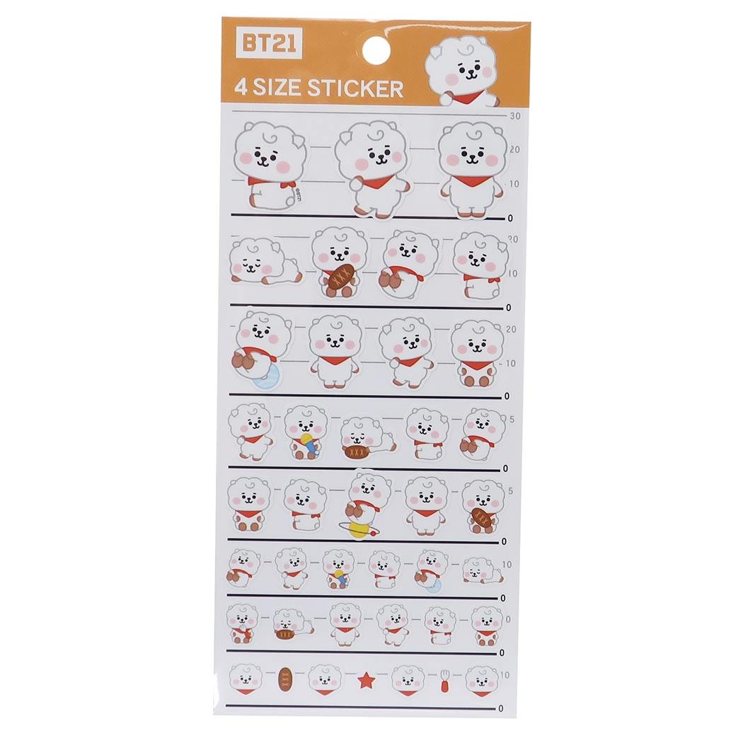 楽天市場 Bt21 4サイズ ステッカー Rj シール シート Line Friends カミオジャパン 手帳デコ キャラクター グッズ メール便可 シネマコレクション キャラクターのシネマコレクション