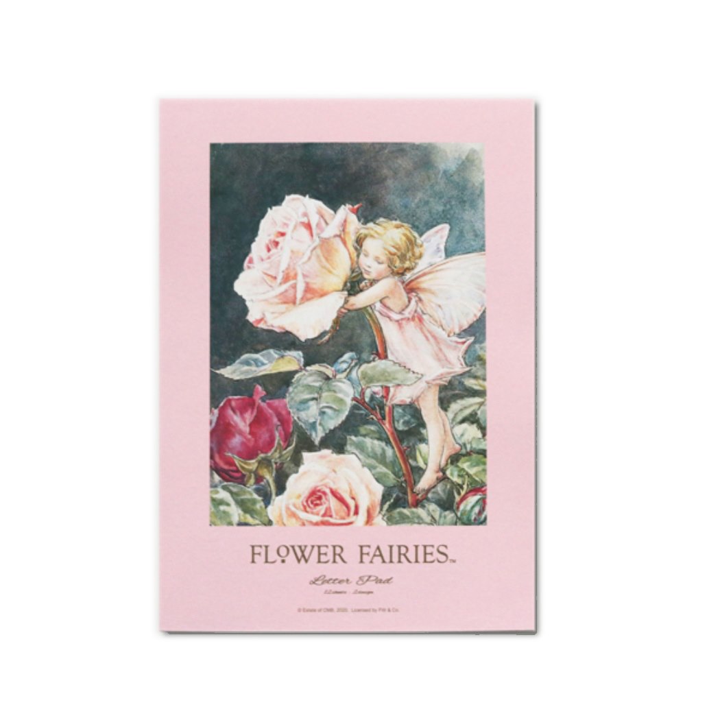 便箋 レターパッド フラワーフェアリーズ ローズ FLOWER FAIRIES グリーンフラッシュ 2柄各6枚 大人向け文具 グッズ メール便可 新品