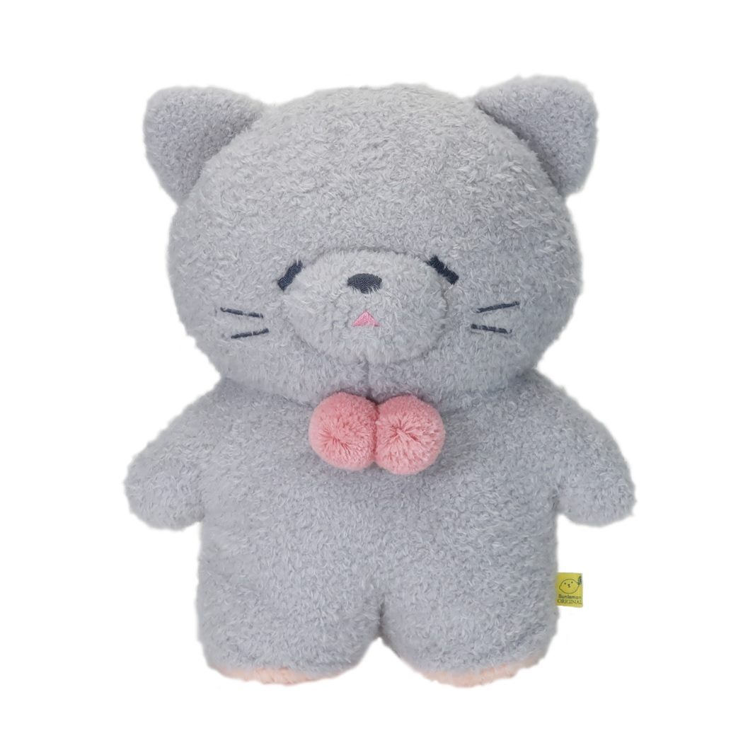 楽天市場 ぬいぐるみ ふわふわたっとん プラッシュドール M ねこ グレー サンレモン プレゼント 癒し系 グッズ シネマコレクション キャラクターのシネマコレクション
