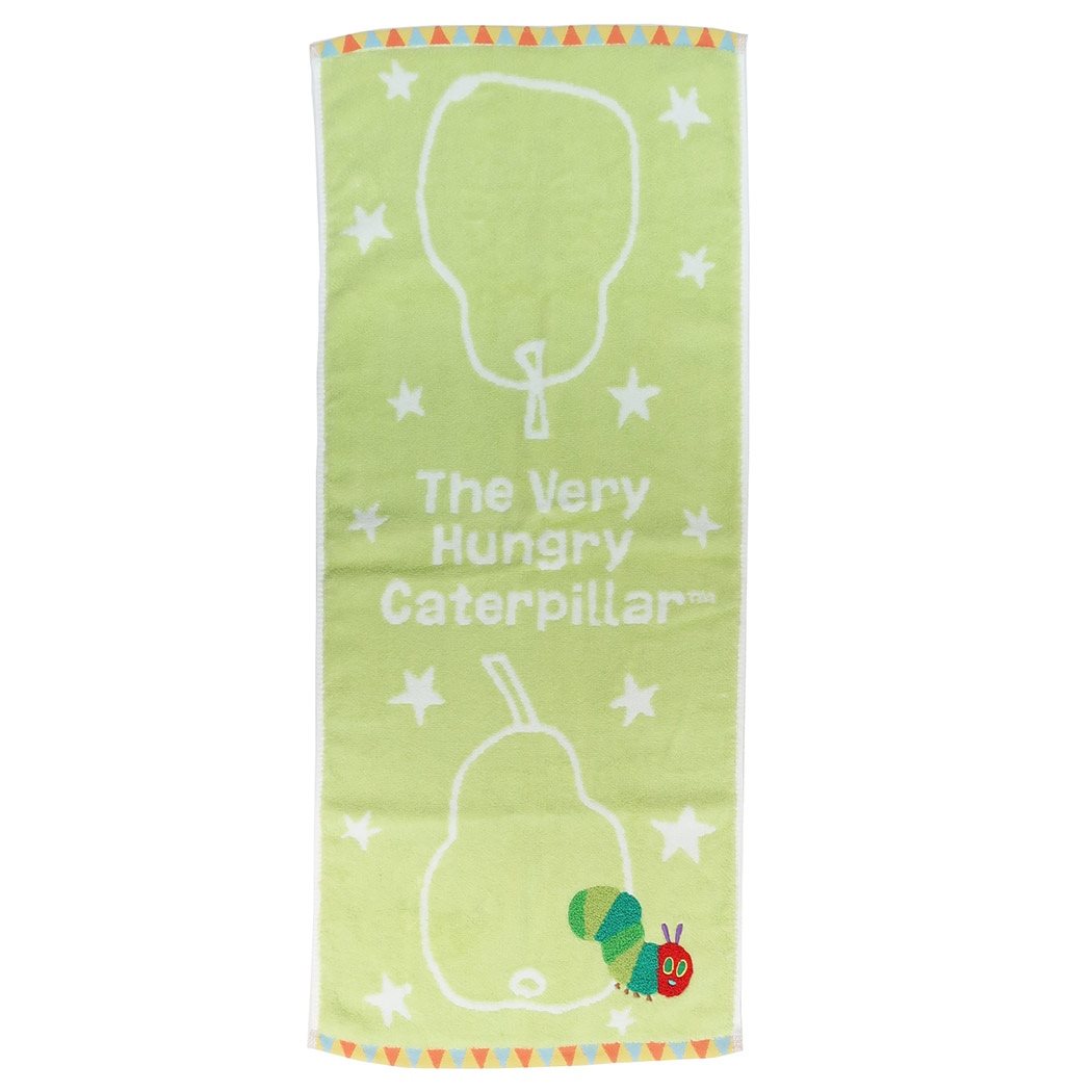 楽天市場 はらぺこあおむし フェイスタオル ジャガード ロングタオル ハロー グリーン エリックカール 林タオル プレゼント 絵本キャラクター グッズ メール便可 シネマコレクション キャラクターのシネマコレクション