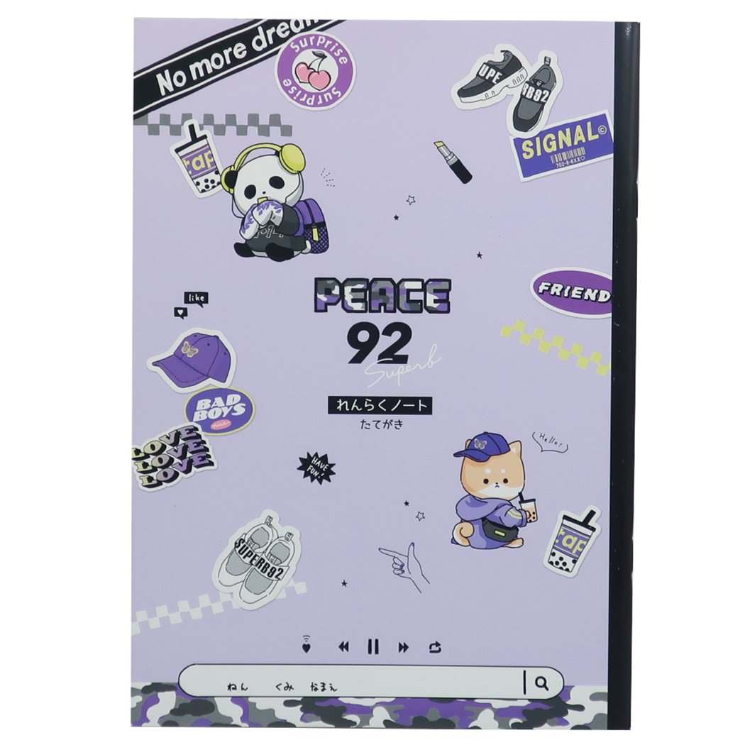 楽天市場 連絡帳 B5 れんらくノート Peace92 aw クラックス 新学期準備雑貨 女の子向け グッズ メール便可 シネマコレクション キャラクターのシネマコレクション