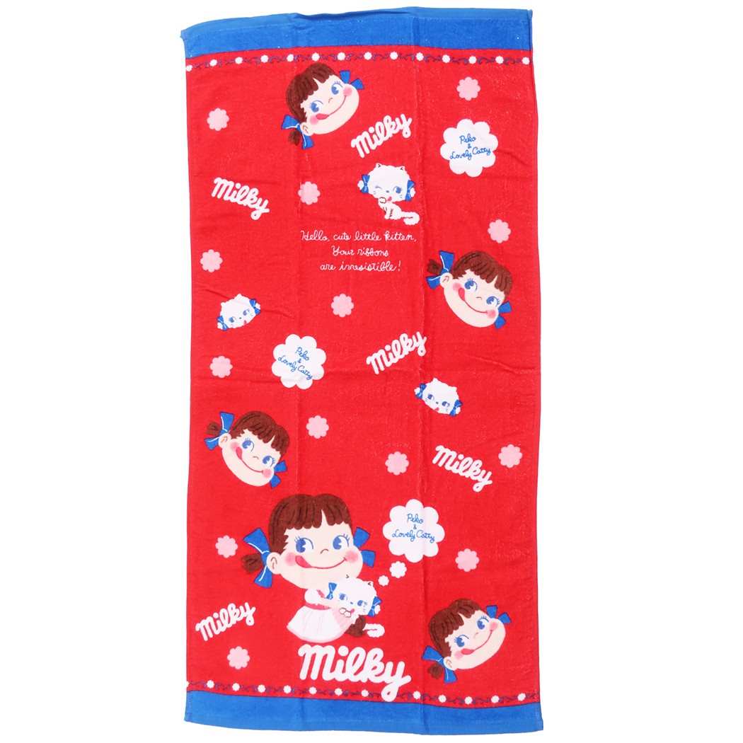 楽天市場 不二家のペコちゃん コンパクト バスタオル 子供 スポーツタオル ペコキャット 林タオル ジュニアプールタオル キャラクター グッズ シネマコレクション キャラクターのシネマコレクション