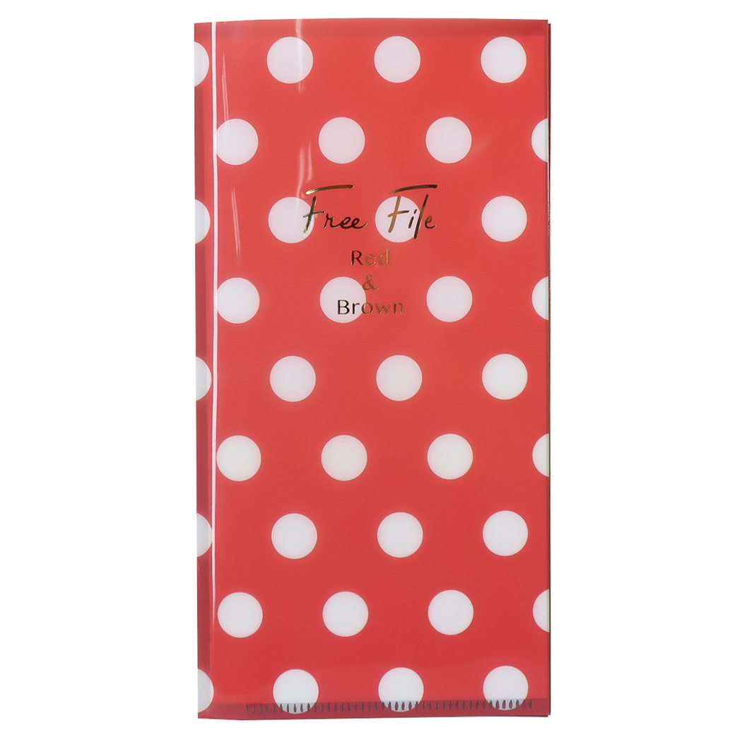 楽天市場 不織布 マスクケース ミニマルチファイル レッド ブラウン ドット クローズピン チケットホルダー かわいい グッズ メール便可 シネマコレクション キャラクターのシネマコレクション