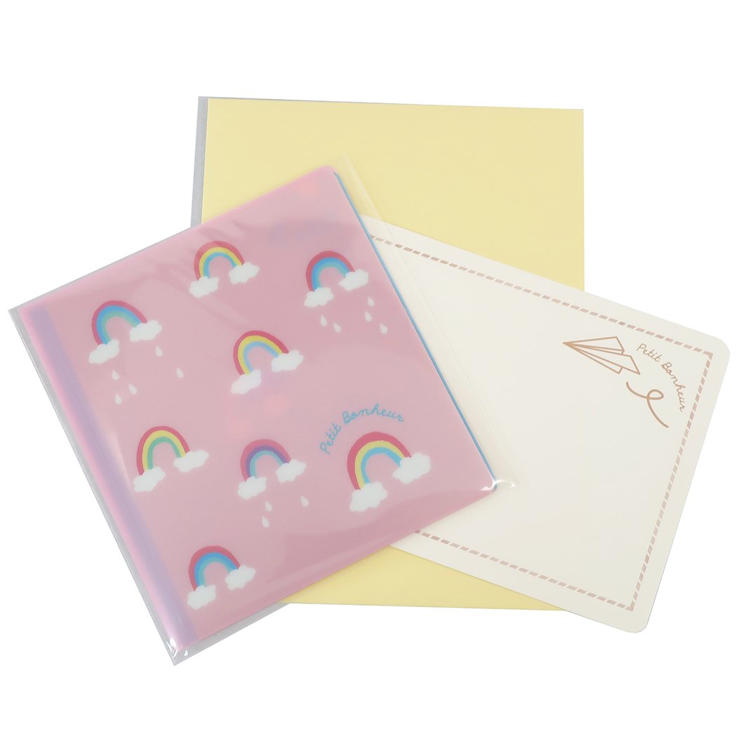 楽天市場 グリーティングカード 抗菌 マスクケース付き カード Petit Bonheur Rainbow オリエンタルベリー 2つ折りマスクケース メッセージカード 封筒 しあわせ ますく堂 グッズ メール便可 シネマコレクション キャラクターのシネマコレクション