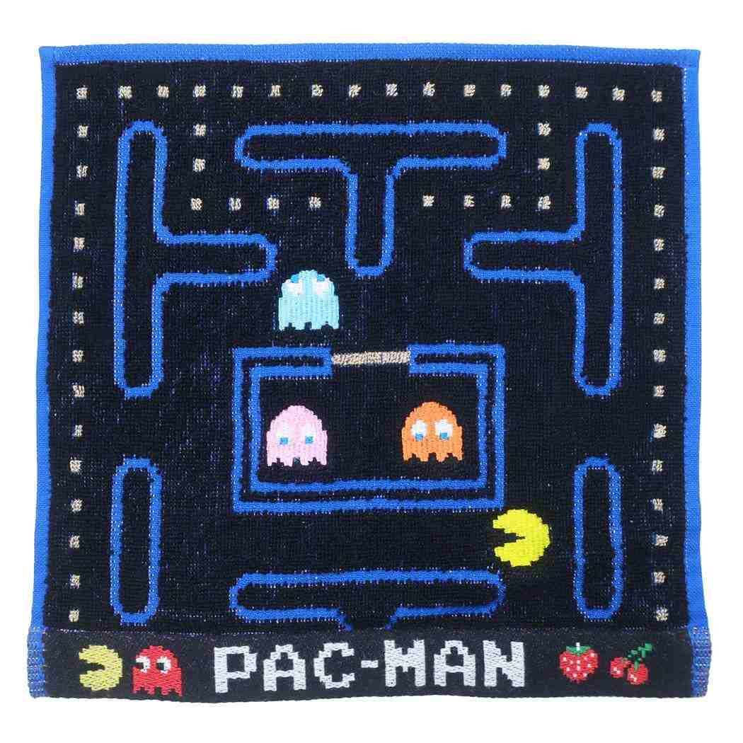 楽天市場 パックマン ミニタオル ジャガード ハンカチタオル Pac Manステージ 丸眞 プレゼント ゲームキャラクター グッズ メール便可 シネマコレクション キャラクターのシネマコレクション