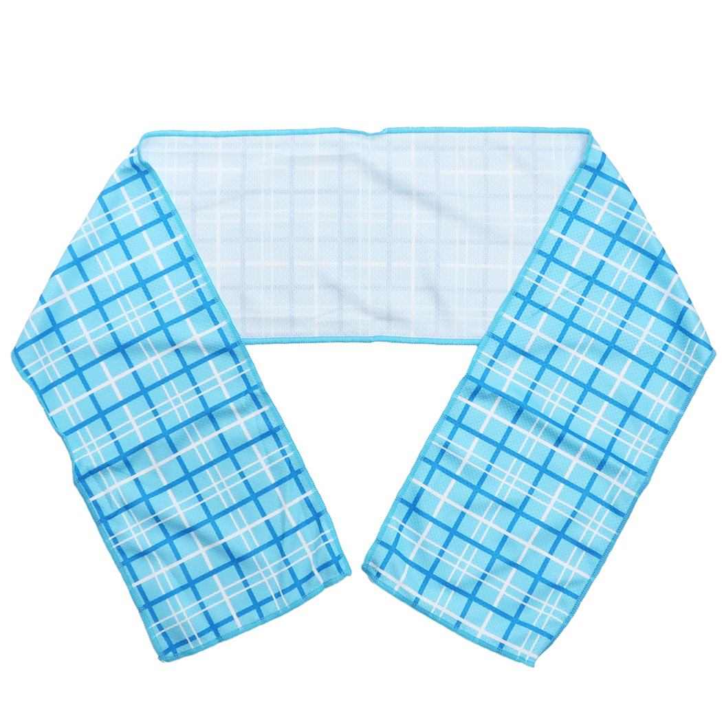 抗菌クールタオル ひんやりチェック 夏用ひんやりタオル