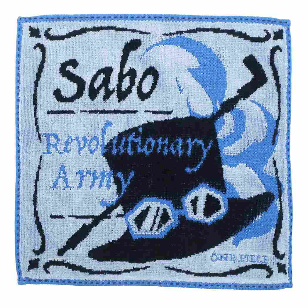 【ポイント10倍 & クーポン！】ワンピース ミニタオル ジャガード ハンカチタオル サボ ONE PIECE 丸眞 プレゼント 男の子 アニメキャラクター グッズ メール便可 シネマコレクション 女の子 ギフト画像