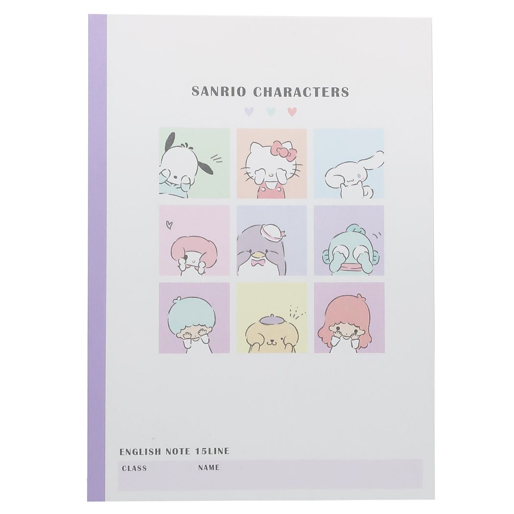 楽天市場 サンリオキャラクターズ 英語ノート B5 英習帳 15段 サンリオ クラックス 新学期準備文具 かわいい 小学生 中学生 高校生 女の子 キャラクター グッズ メール便可 シネマコレクション Cpsr 2109 キャラクターのシネマコレクション