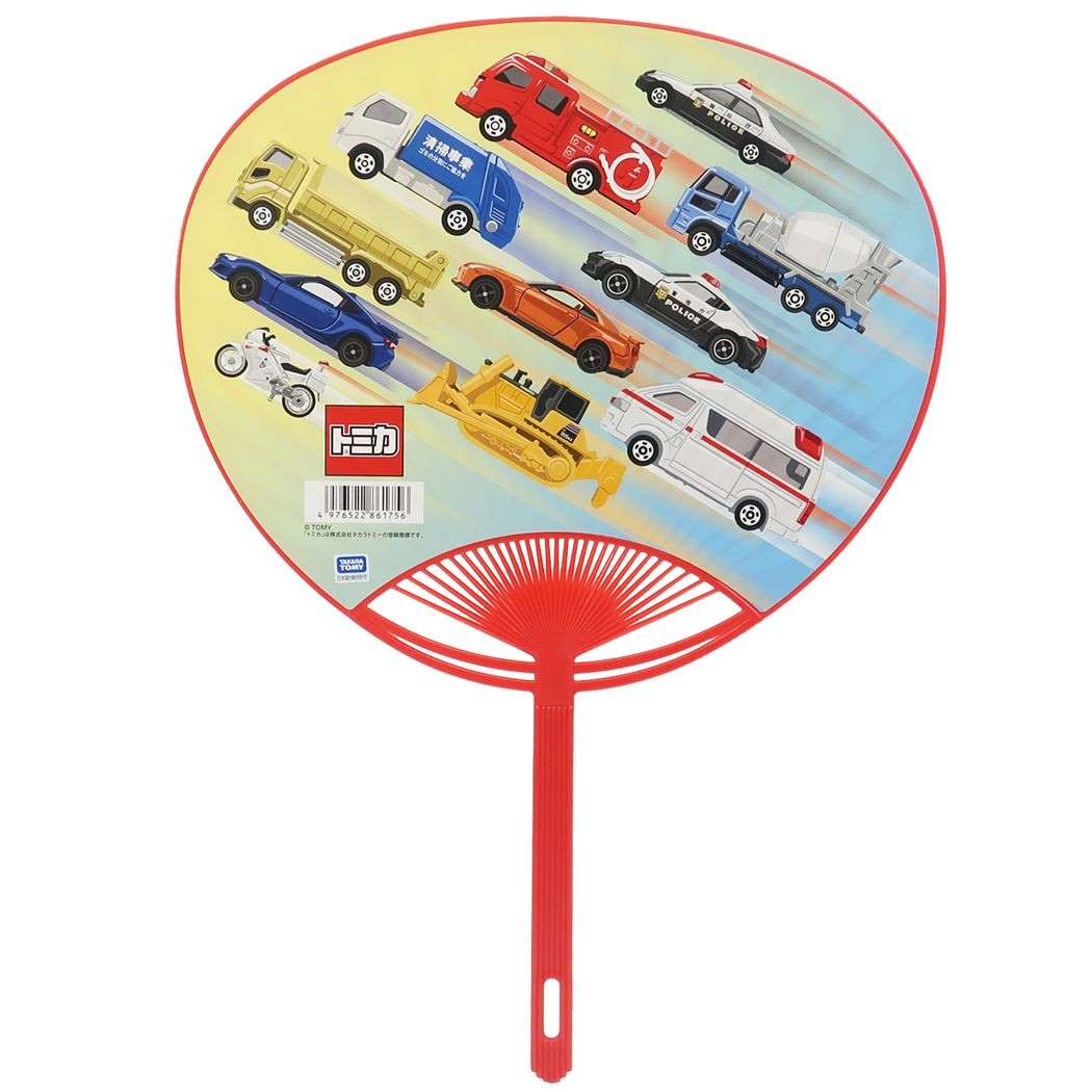 市場 トミカ キャラクターうちわ 夏雑貨 プレゼント エンスカイ ポリ 子ども 団扇 Tomica キッズ