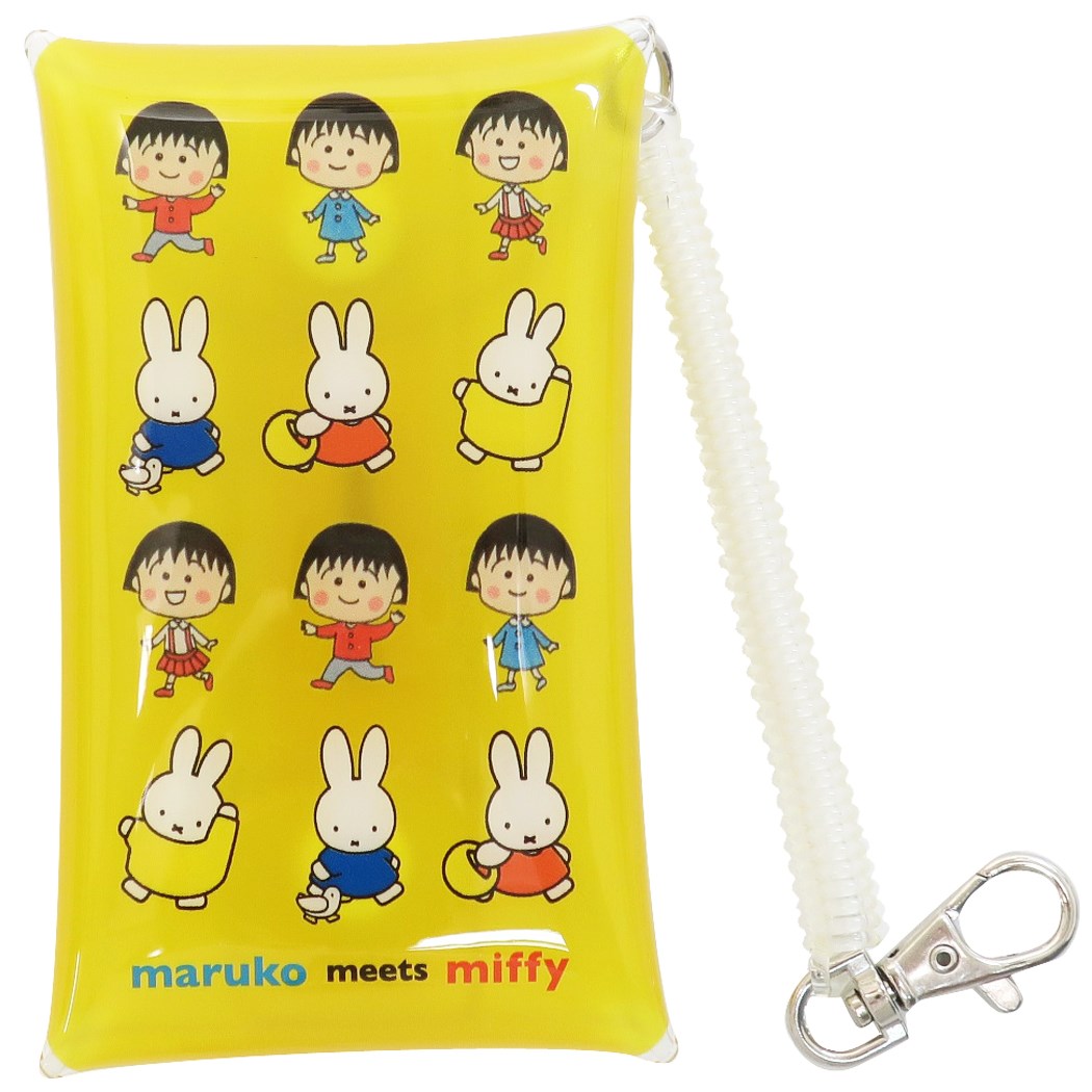 楽天市場 ミッフィー ちびまる子ちゃん ミニポーチ コイル付き クリアマルチケース S イエロー Maruko Meets Miffy ディックブルーナ マリモクラフト プレゼント 小物入れ アニメキャラクター 絵本 キャラクター グッズ メール便可 シネマコレクション キャラクターの