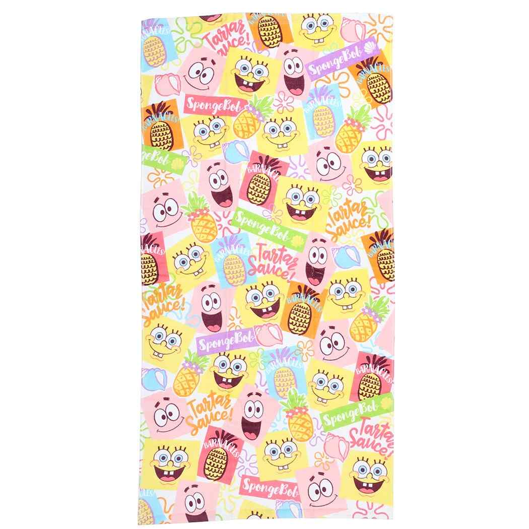 楽天市場 スポンジボブ バスタオル プリント ビッグタオル スクエアカット 林タオル お風呂タオル キャラクター グッズ シネマコレクション キャラクターのシネマコレクション