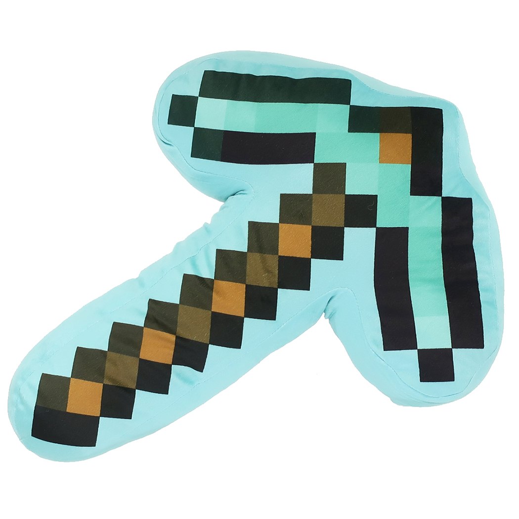 楽天市場 マインクラフト Minecraft クッション ダイカットクッション ダイヤモンドのツルハシ マイクラ ケイカンパニー インテリア雑貨 キャラクター グッズ シネマコレクション キャラクターのシネマコレクション