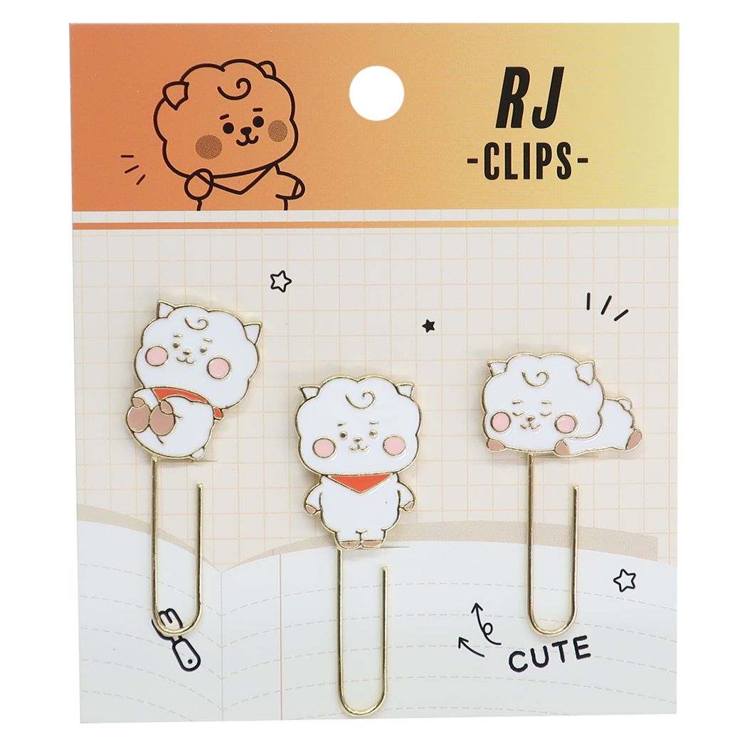 楽天市場 Bt21 メタルクリップ マスコット付き クリップセット Rj Line Friends カミオジャパン プレゼント キャラクター 商品 メール便可 シネマコレクション キャラクターのシネマコレクション