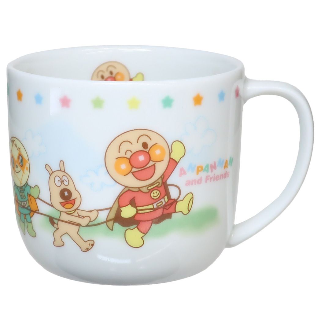 市場 アンパンマン 女の子 磁器製子供用マグカップ 男の子 ハッピー フレンズ キッズ食器 金正陶器