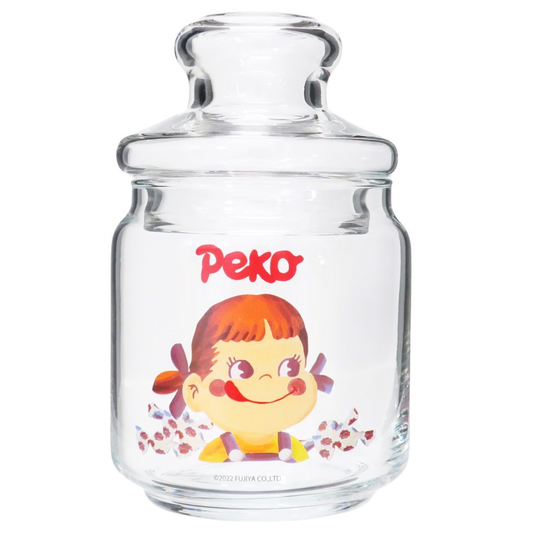 楽天市場】不二家 ペコちゃん キャンディポット 500ml ガラス