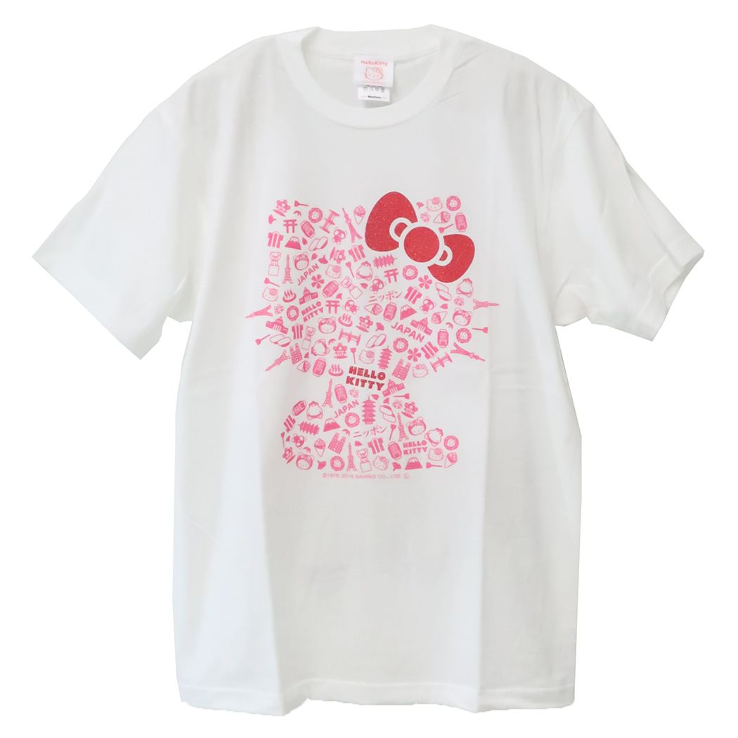 楽天市場】ハローキティ Tシャツ ラメプリント T-SHIRTS ホワイト S