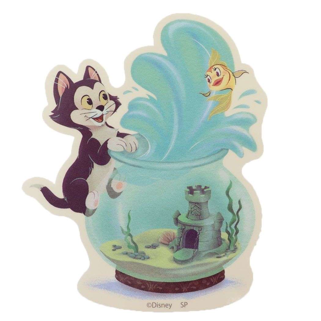 ピノキオ ビッグシール ダイカットビニールステッカー フィガロ 金魚鉢 ディズニー スモールプラネット デコシール 耐水性 キャラクター グッズ メール便可 シネマコレクション プレゼント 男の子 女の子 ギフトバレンタイン画像