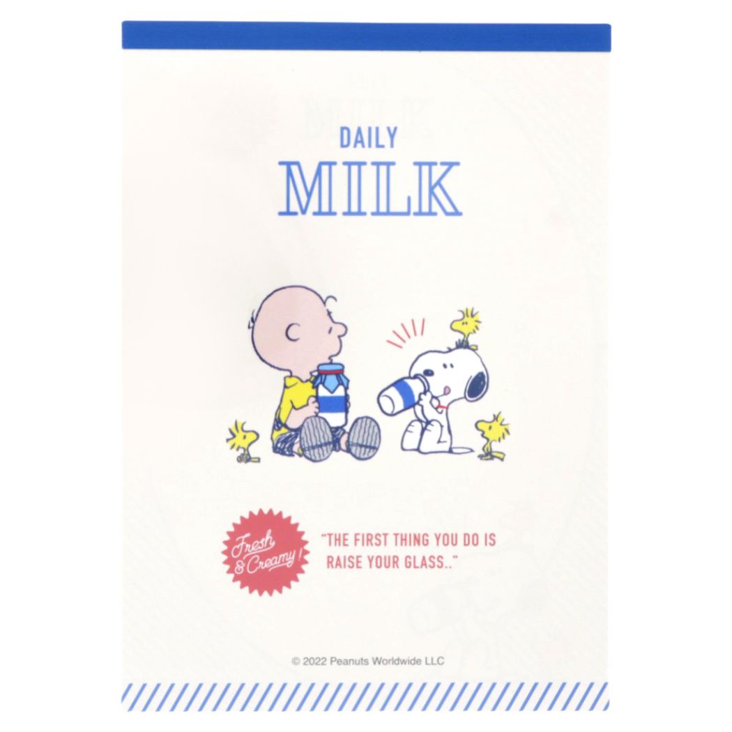 楽天市場】スヌーピー メモ帳 A6メモ PN Milk stand 牛乳 ピーナッツ
