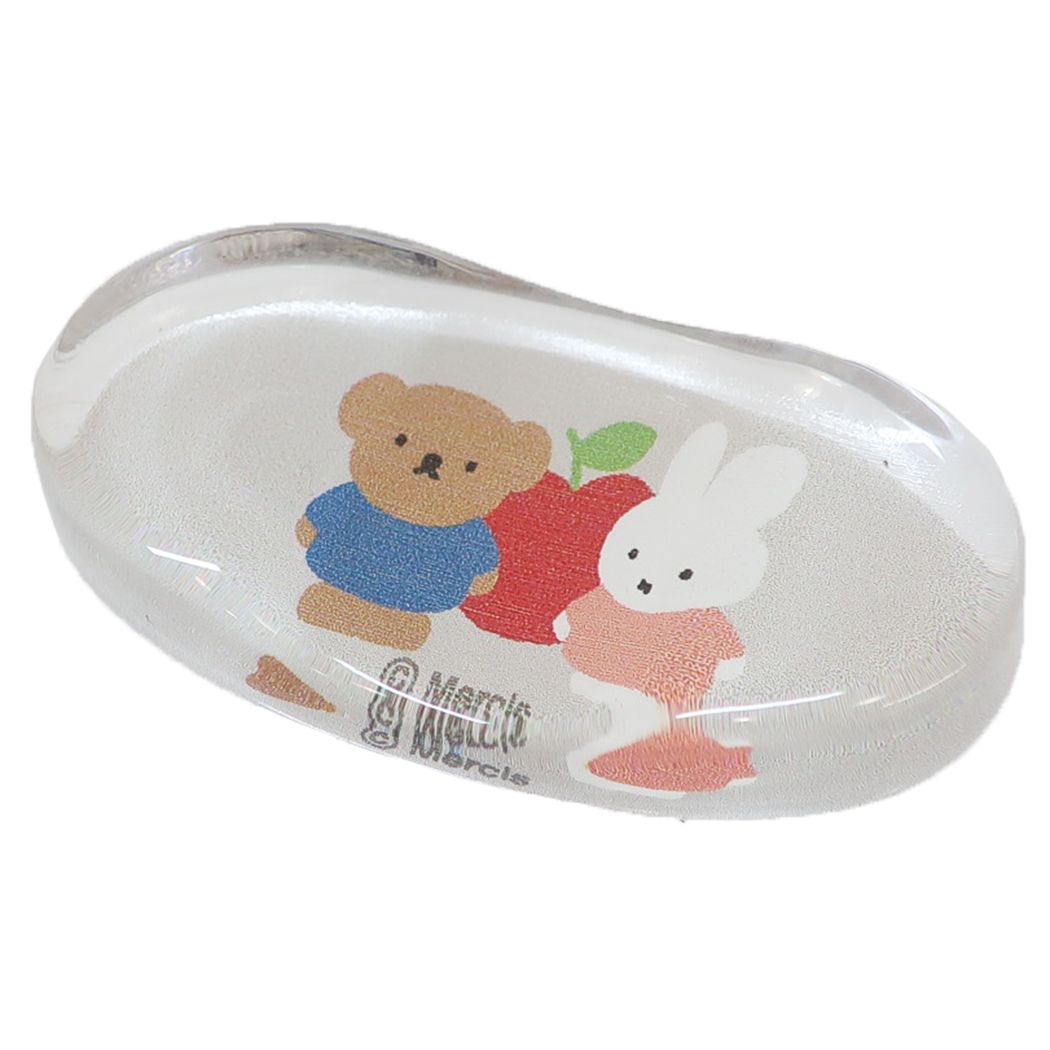 ミッフィー クリア箸置き チョップスティックレスト miffy and boris グレー ディックブルーナ 金正陶器 プレゼント 絵本キャラクター  グッズ メール便可 シネマコレクション 男の子 女の子 ギフト キャラクターのシネマコレクション