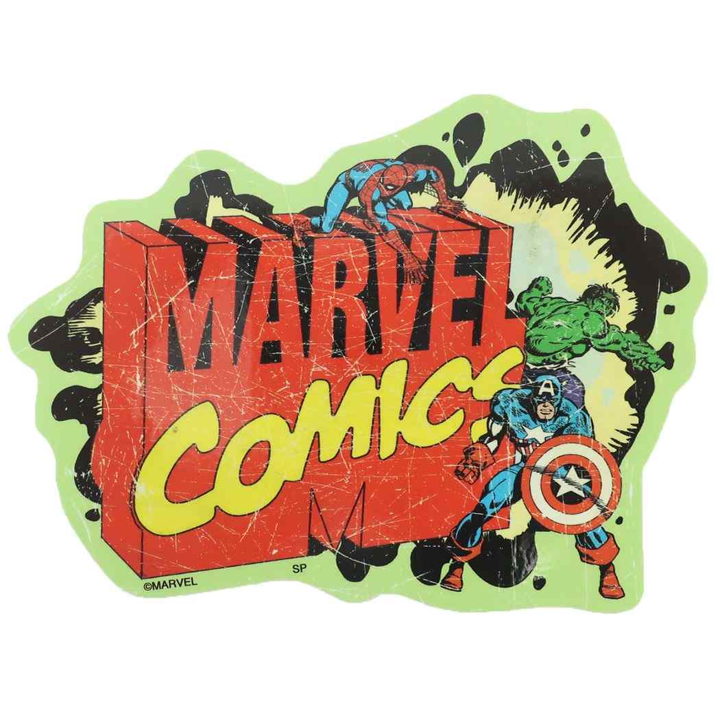 マーベル ビッグシール アウトドアステッカー ロゴ キャラクター Marvel スモールプラネット ビニールステッカー デコシール 耐水性 グッズ メール便可 ついに入荷