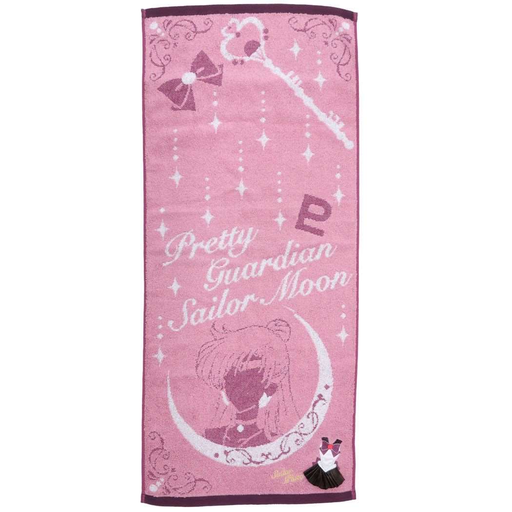 【ポイント10倍 & クーポン！】美少女戦士セーラームーン フェイスタオル ジャガードロングタオル コスチューム セーラープルート 丸眞 新生活雑貨 アニメキャラクター グッズ メール便可 シネマコレクション画像
