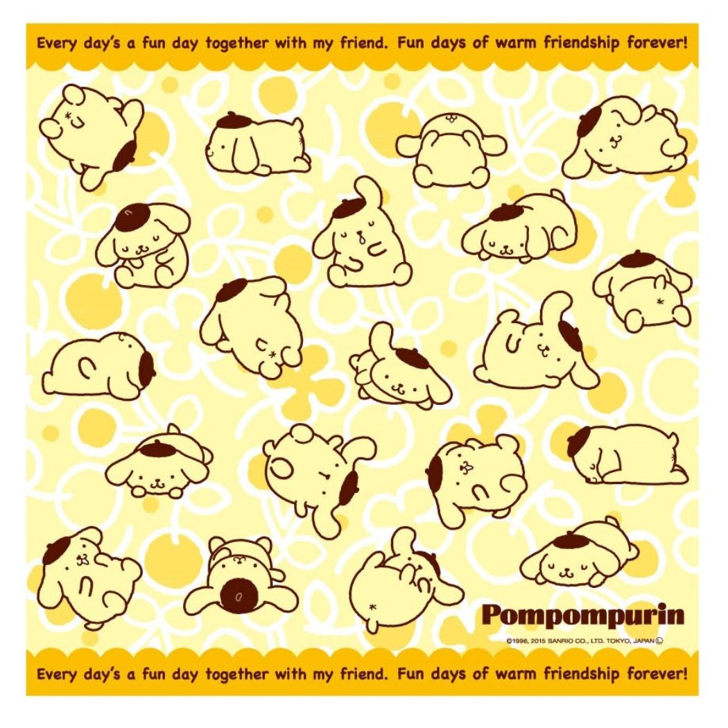 楽天市場】ポムポムプリン ハンカチーフ ハンカチ ホットケーキ