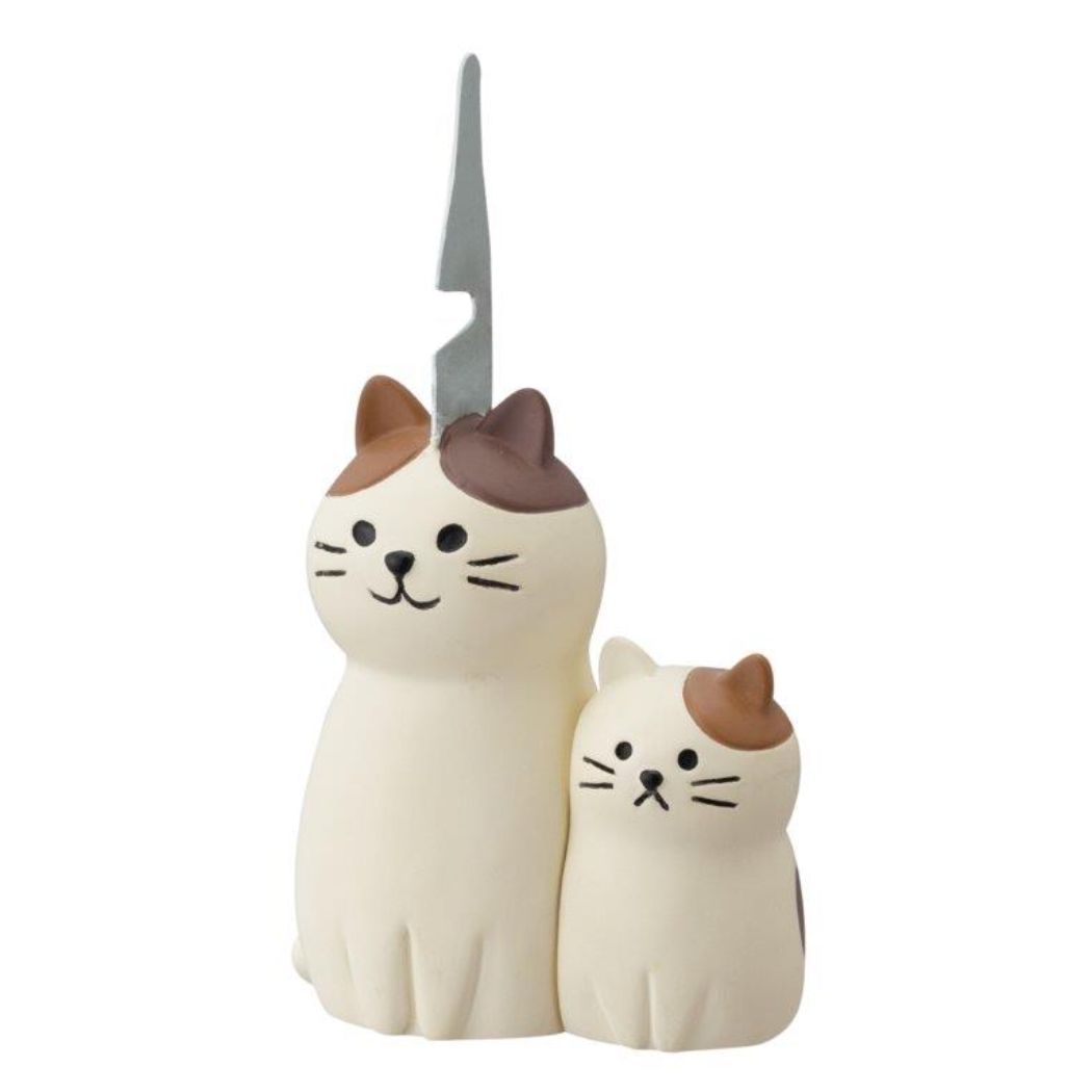 親子蚊遣り＆火消しマスコット みけねこ 猫蚊取り線香ホルダー