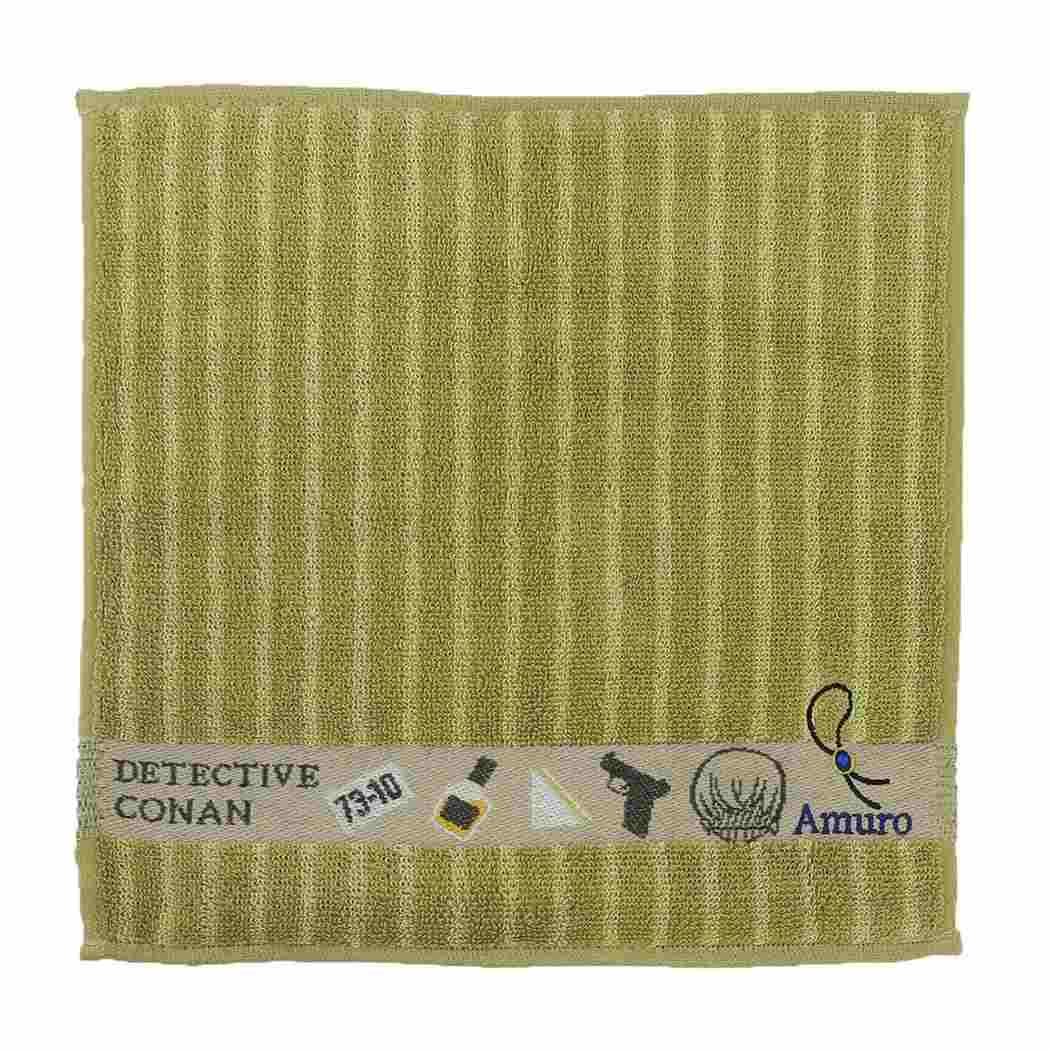 【ポイント10倍 & クーポン！】名探偵コナン ミニタオル ジャガードハンカチタオル バックカラーズ安室 少年サンデー 丸眞 汗拭きタオル アニメキャラクター グッズ メール便可 シネマコレクション画像