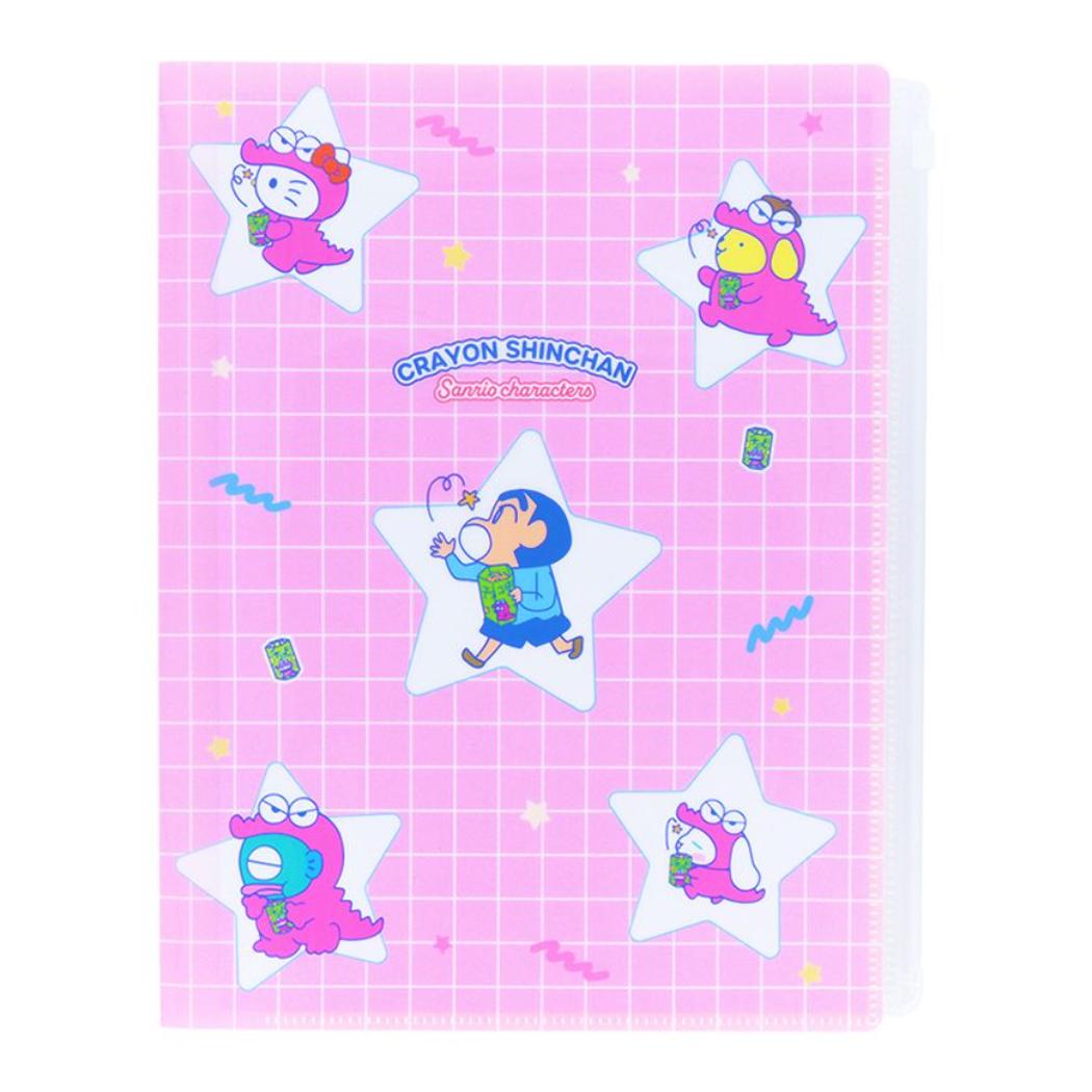 楽天市場】クレヨンしんちゃん×サンリオキャラクターズ ファスナー付き