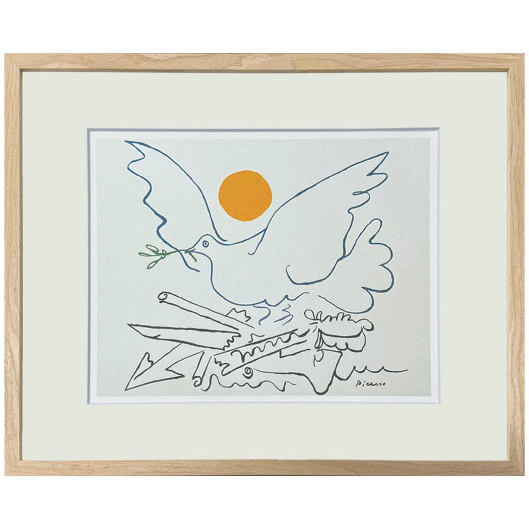 【ポイント10倍 & クーポン！】Pablo Picasso 名画 パブロ ピカソ 武器のない世界へ NA 美工社 額付き ギフト インテリア 取寄品