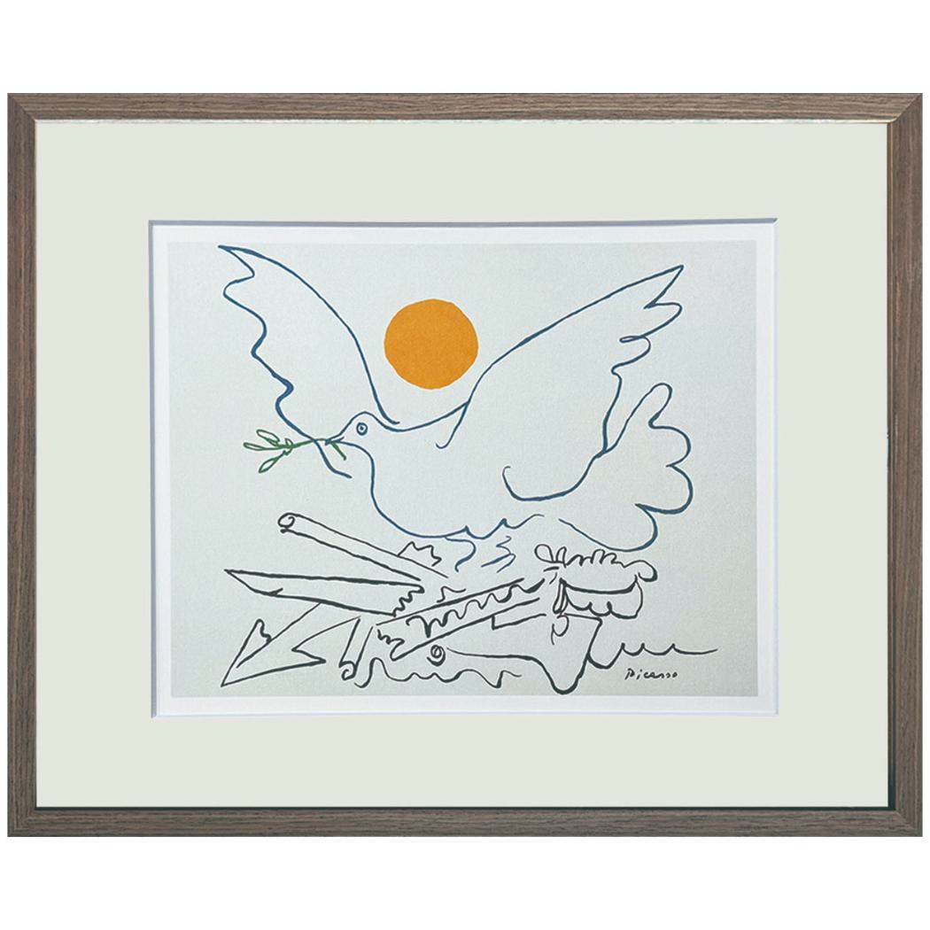 【最大1000円OFFクーポン!】Pablo Picasso 名画 パブロ ピカソ 武器のない世界へ BR 額付き ギフト インテリア 取寄品|キャラクターのシネマコレクション