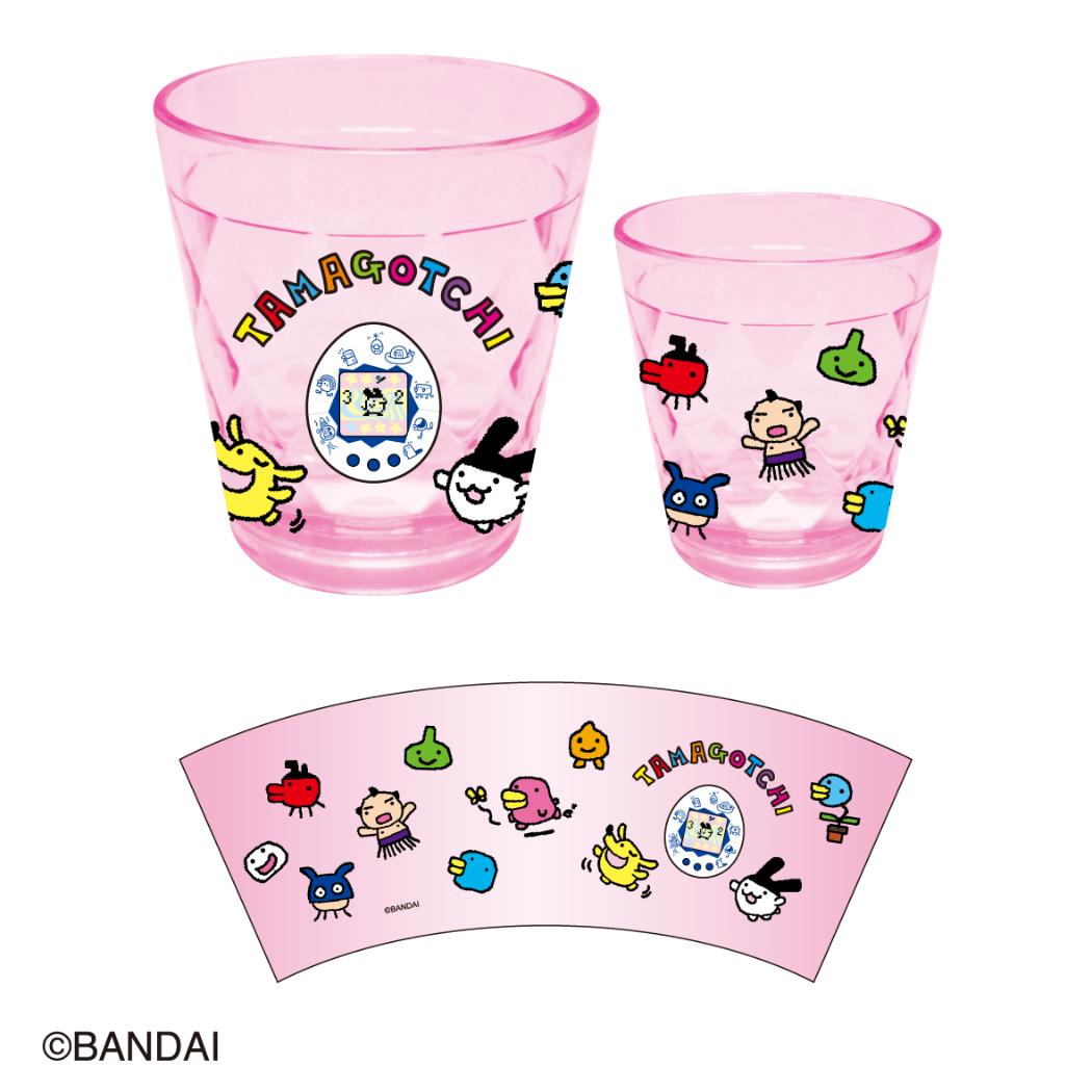たまごっち プラコップ キラキラクリアカップ ピンク バンダイ プラスチック 食器 キャラクター グッズ シネマコレクション画像