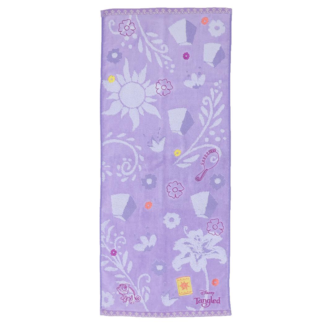 【ポイント10倍 & クーポン！】塔の上のラプンツェル フェイスタオル シャーリングロングタオル アイコニックランタン ディズニープリンセス 丸眞 汗拭きタオル キャラクター グッズ メール便可 シネマコレクション画像