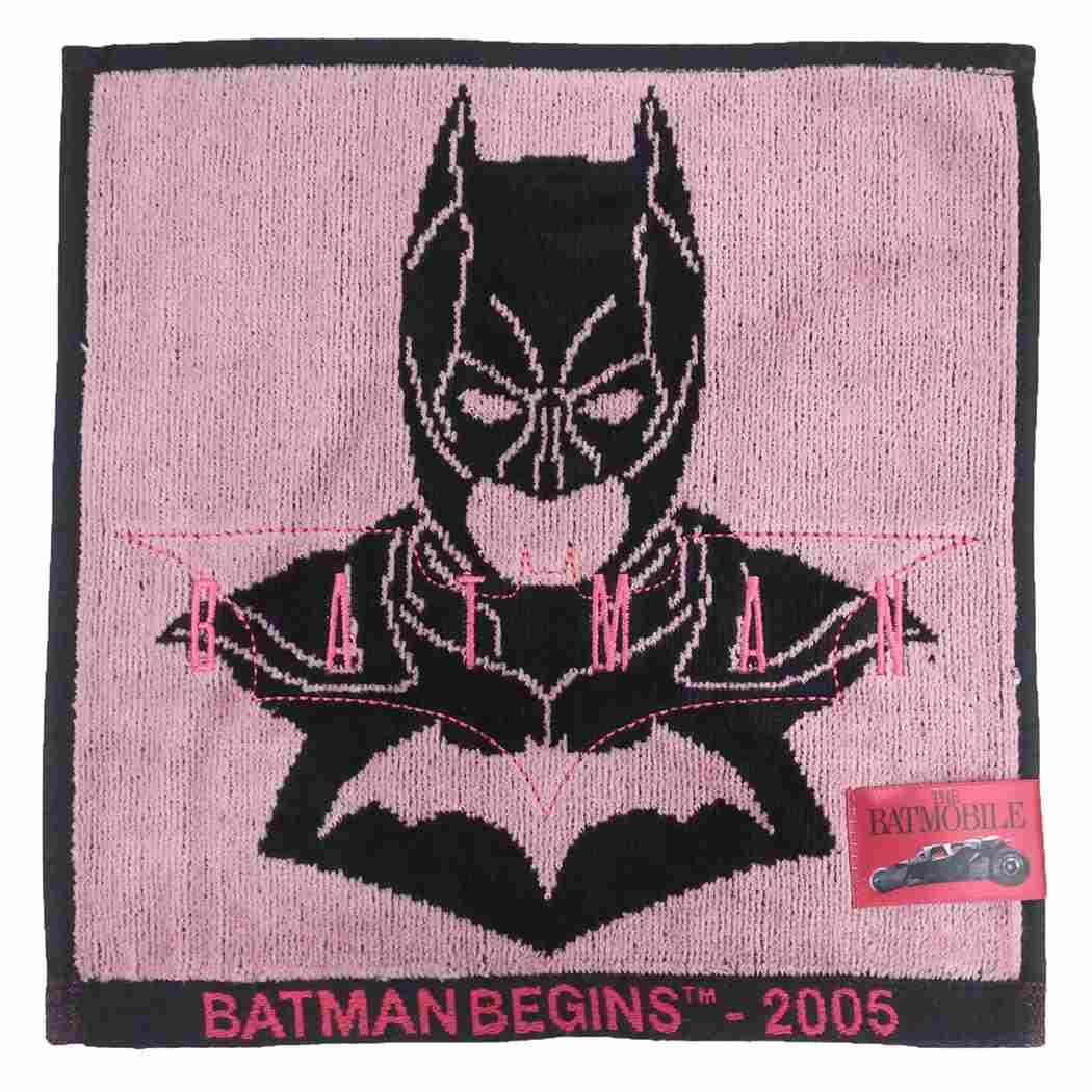 バットマン ミニタオル シャーリングハンカチタオル マスクロゴ2005 DCコミック 丸眞 汗拭きタオル キャラクター グッズ メール便可 シネマコレクション画像