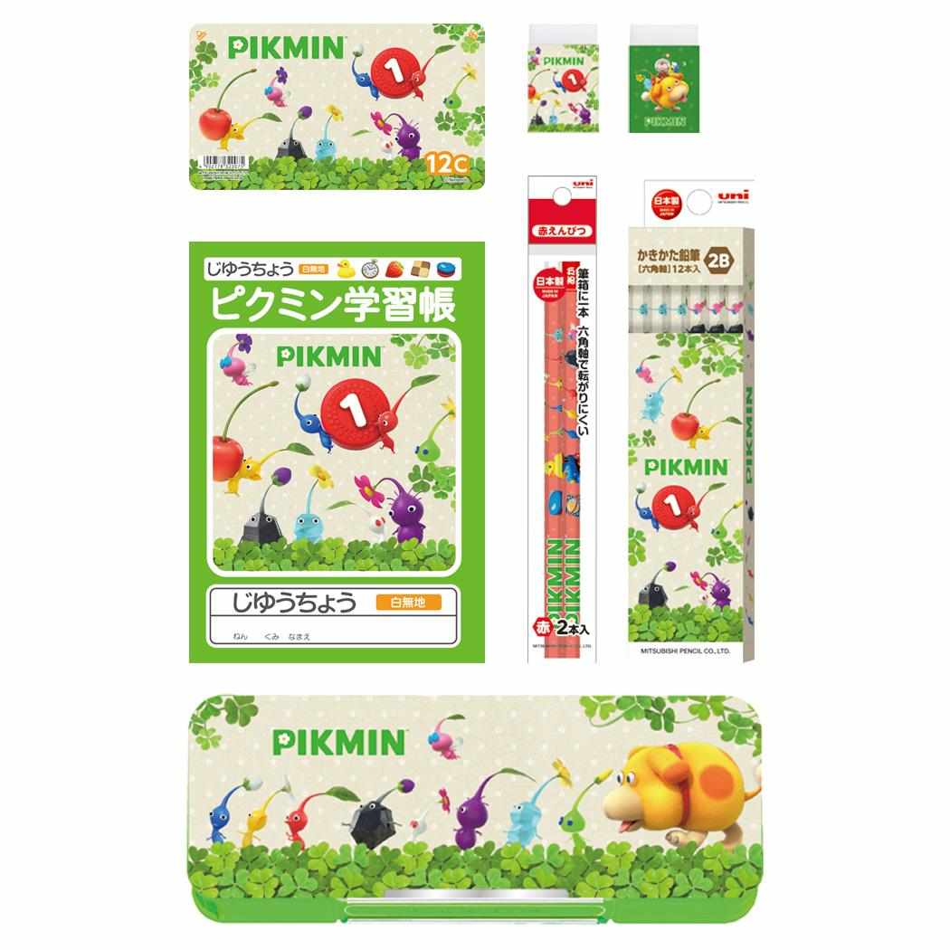 【ポイント10倍 & クーポン！】ピクミン 文房具セット 文具6点セット 三菱鉛筆 新学期準備文具 キャラクター グッズ シネマコレクション