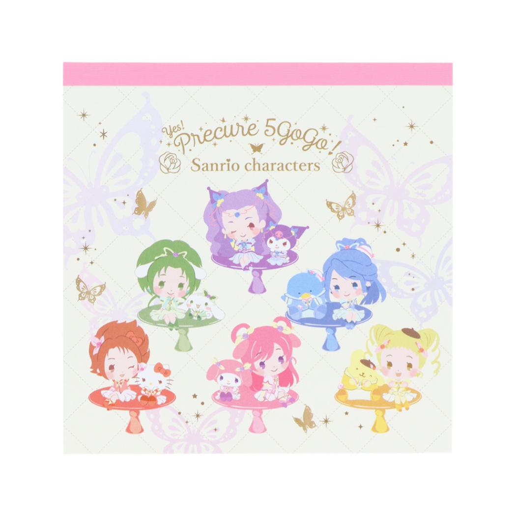 Yes！プリキュア5GoGo！xサンリオキャラクターズ メモ帳 スクエアメモ B サンリオ サンスター文具 新学期準備文具 かわいい キャラクター グッズ メール便可 シネマコレクション画像