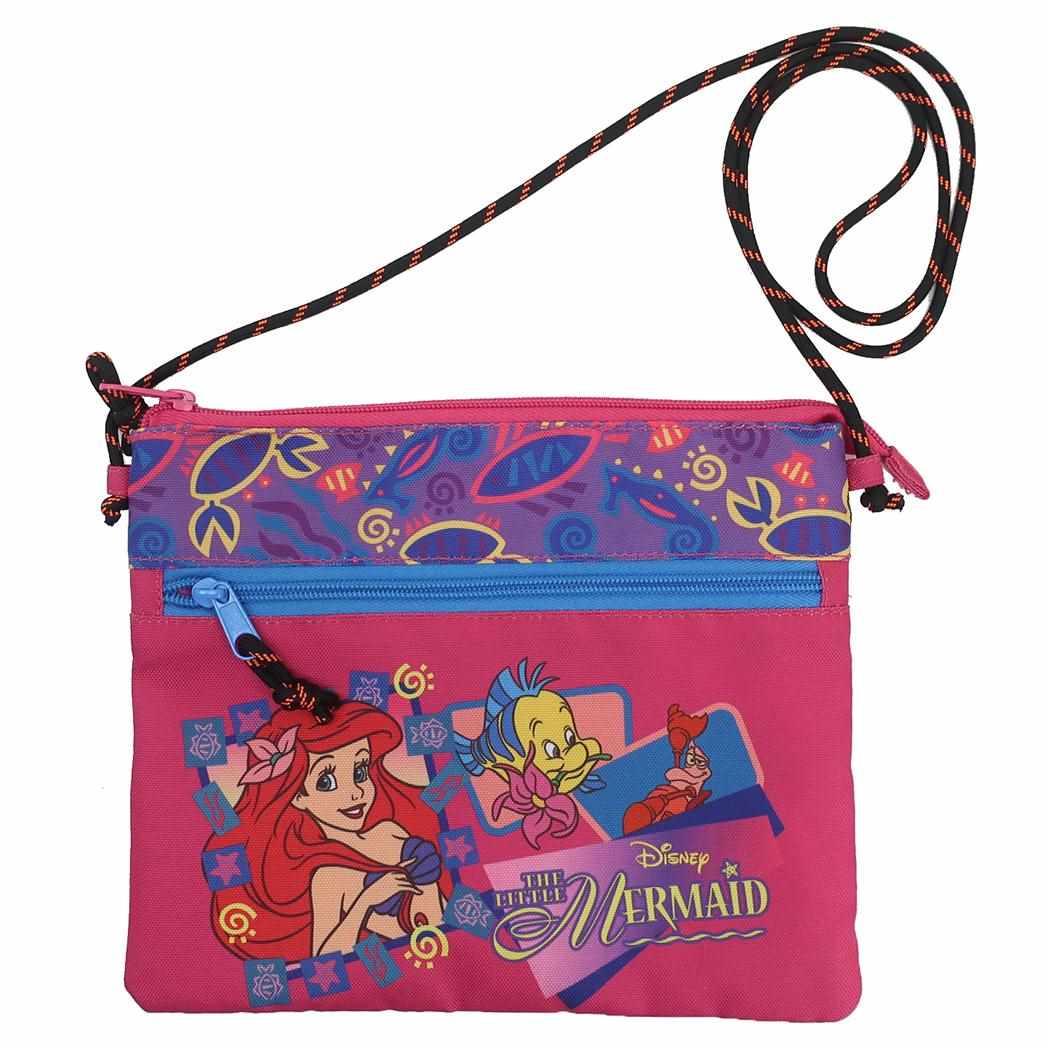 【ポイント10倍 & クーポン！】リトルマーメイド ミニショルダーバッグ サコッシュ PU フィッシュ ディズニープリンセス スモールプラネット 斜め掛けかばん ノスタルジカシリーズ キャラクター グッズ メール便可 シネマコレクション画像