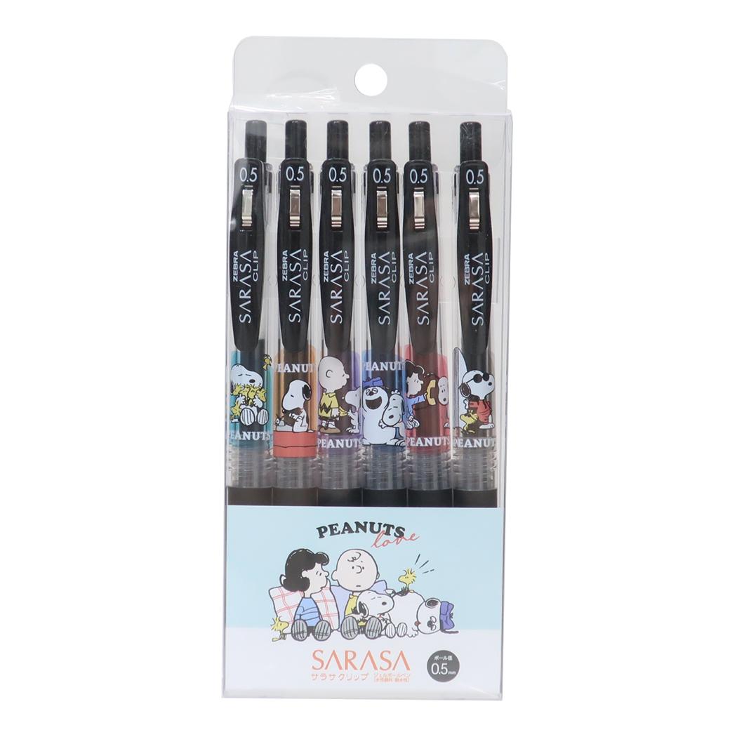 楽天市場】スヌーピー SARASA ボールペン 黒 6本セット サラサ