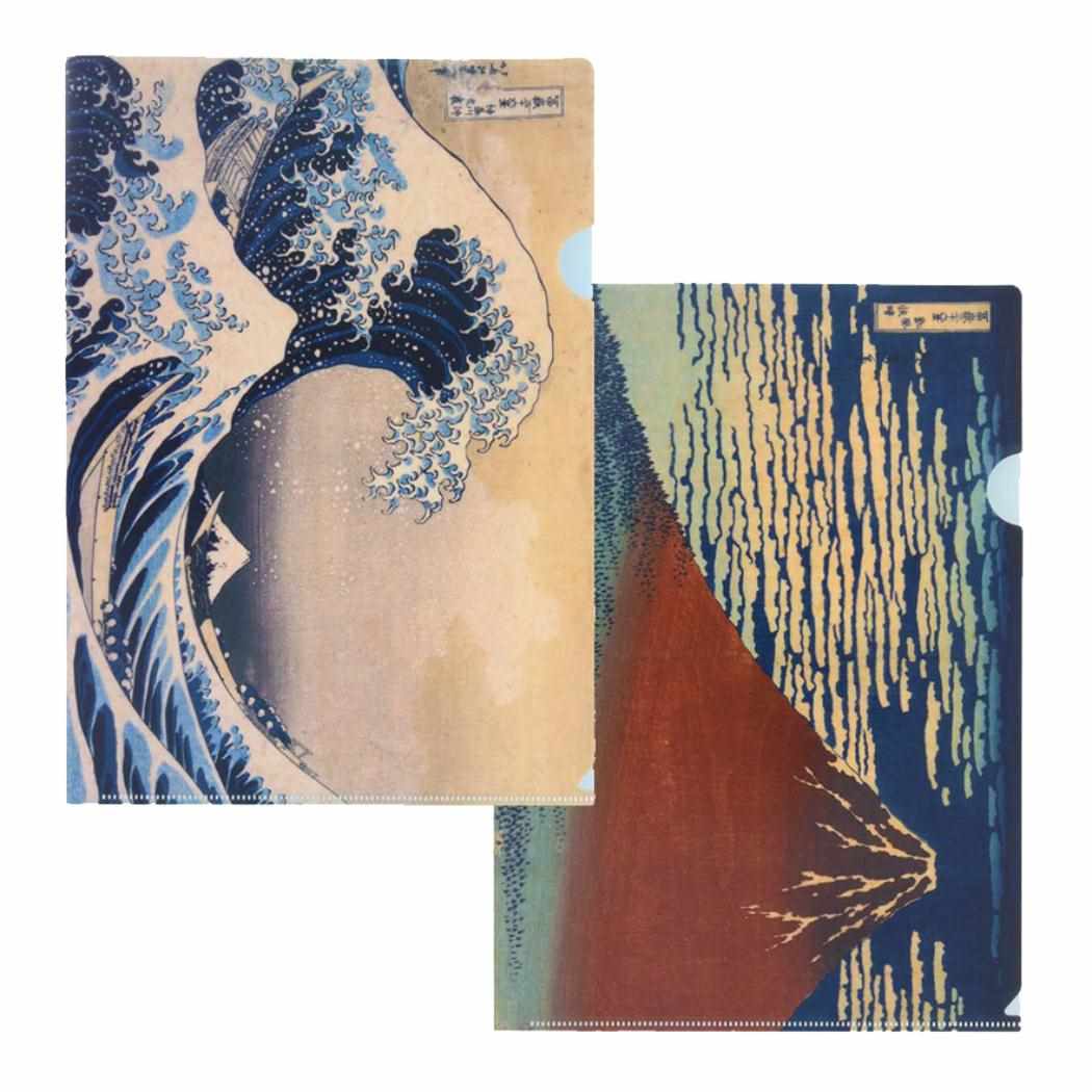 楽天市場】浮世絵 クリアファイル 2枚セット A4 風景柄 4901770786292