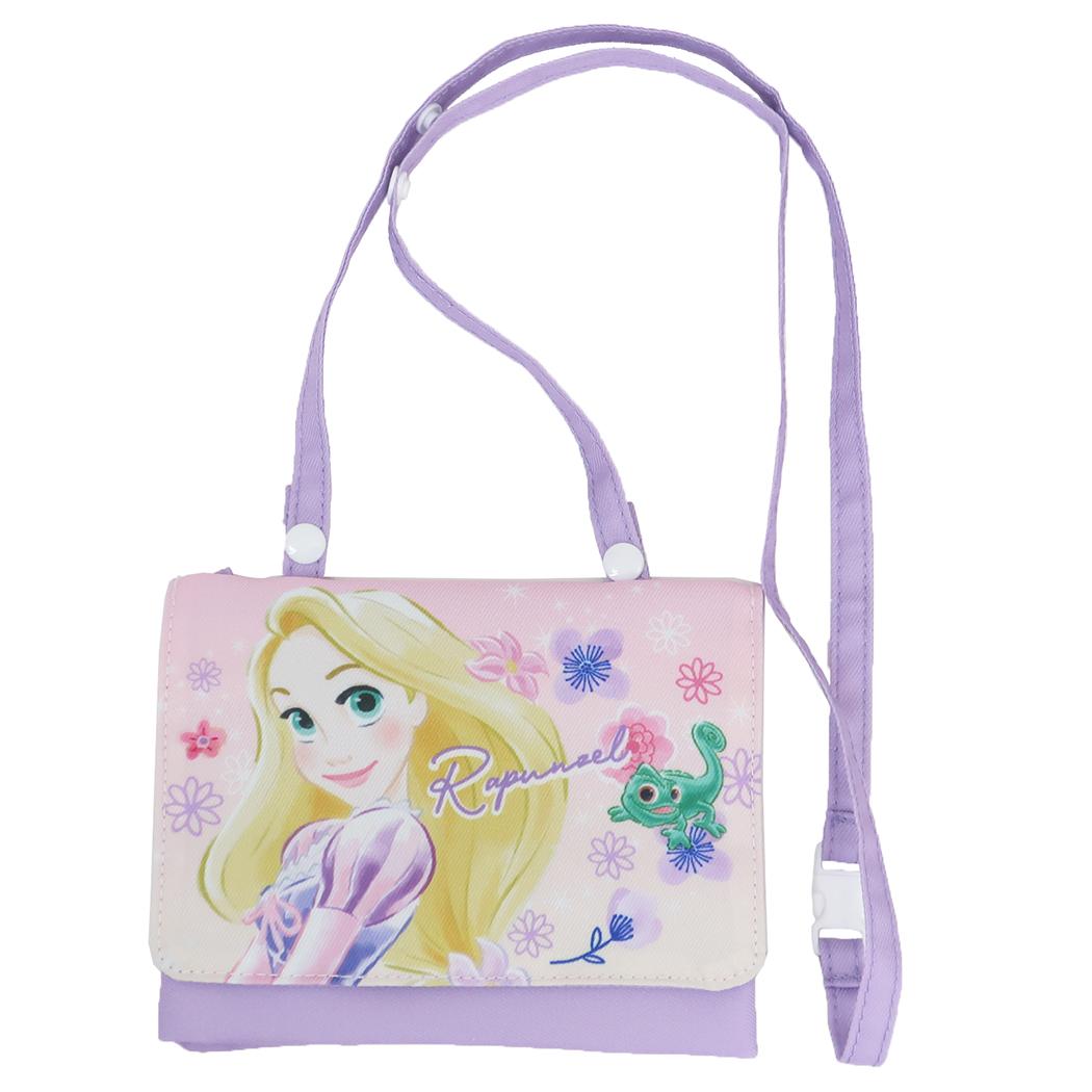 塔の上のラプンツェル クリップポケット ポケットポーチ ラベンダー 新入学 ディズニープリンセス アートウエルド ショルダー付き ポシェットポケット キャラクター グッズ メール便可 シネマコレクション画像
