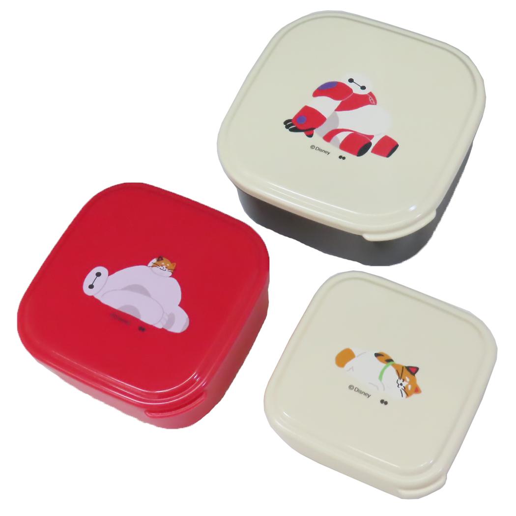 ベイマックス お弁当箱 ランチボックス 3個入り BAYMAX＆MOCHI ディズニー 大西賢製販 ランチグッズ キャラクター グッズ シネマコレクション画像