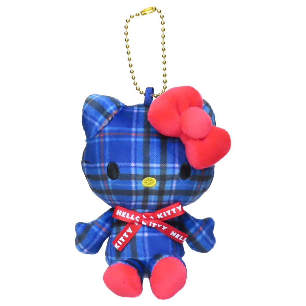 ハローキティ タータンチェック ぬいぐるみ ボールチェーン マスコット サンリオ ハローキティ50周年記念！本場スコットランド認定のオリジナル